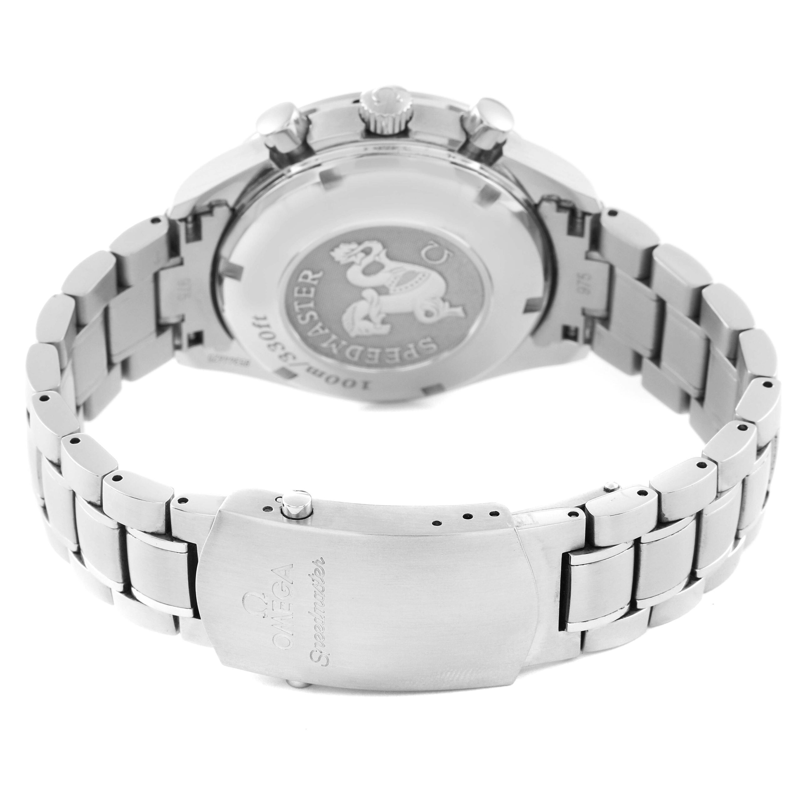 Omega Speedmaster Black Red Casino Dial Steel Mens Watch 3210.52.00 Box Card