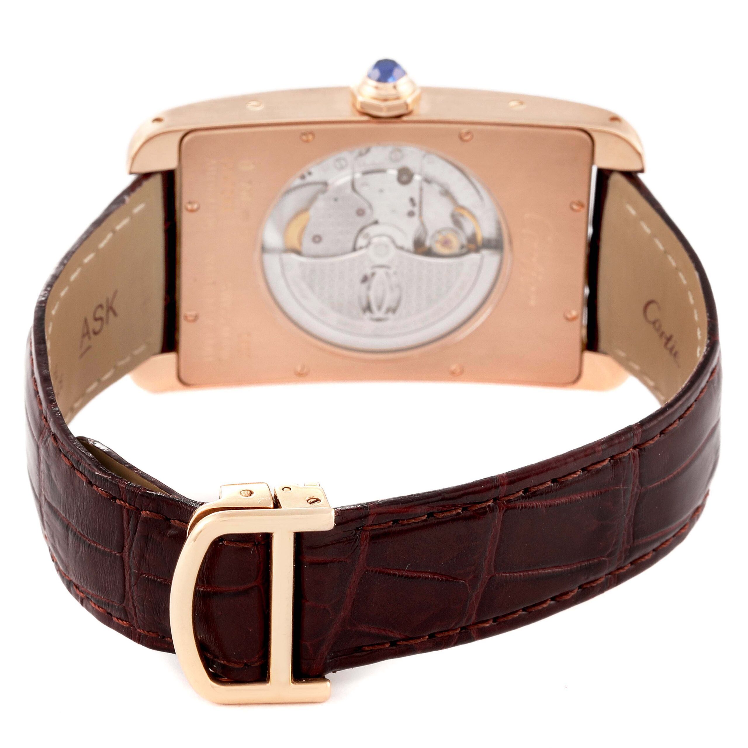 Cartier Tank Americaine XL Rose Gold Automatic Mens Watch W2609856