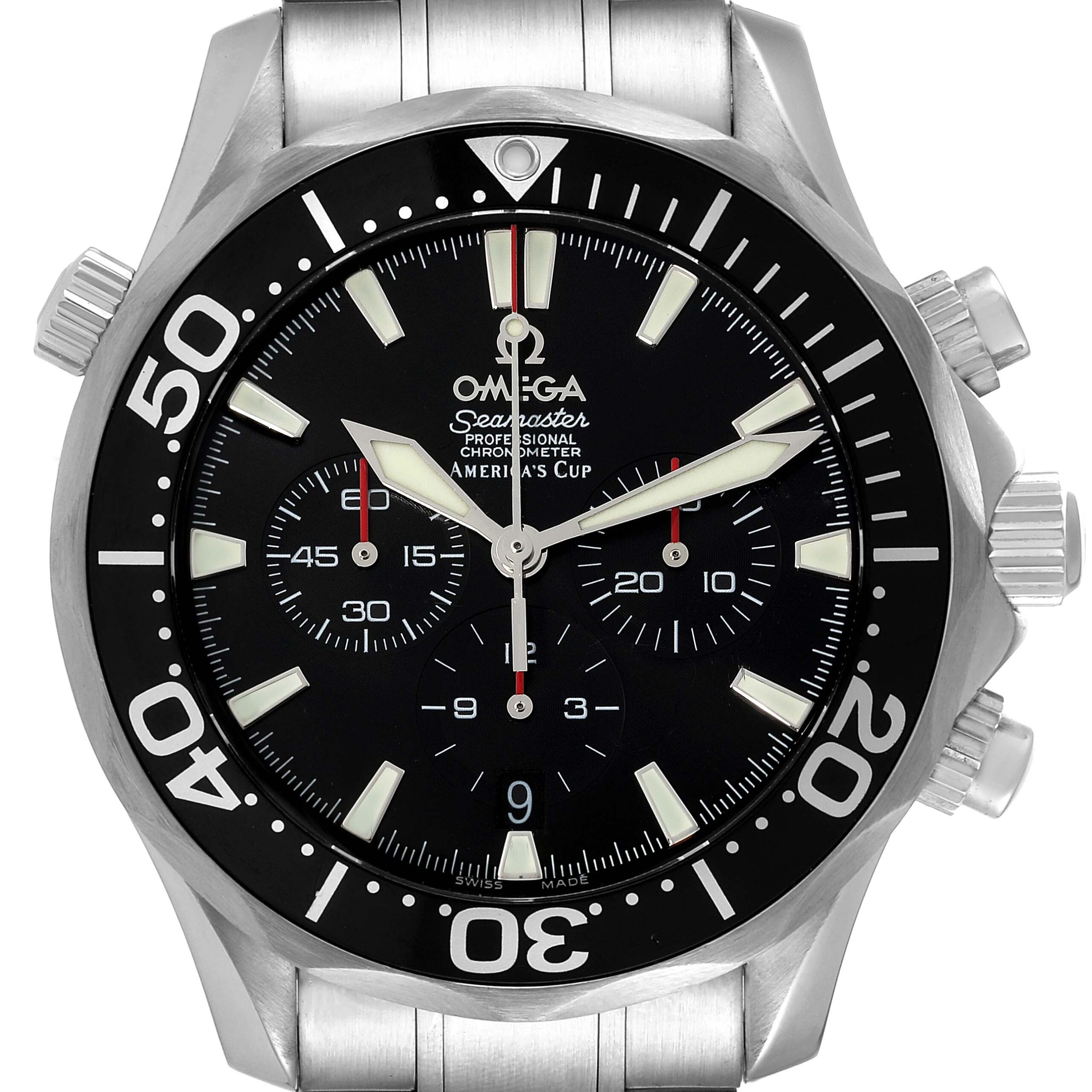 Omega Seamaster 300M Chronograph Americas Cup Mens Watch 2594.50.00 Card