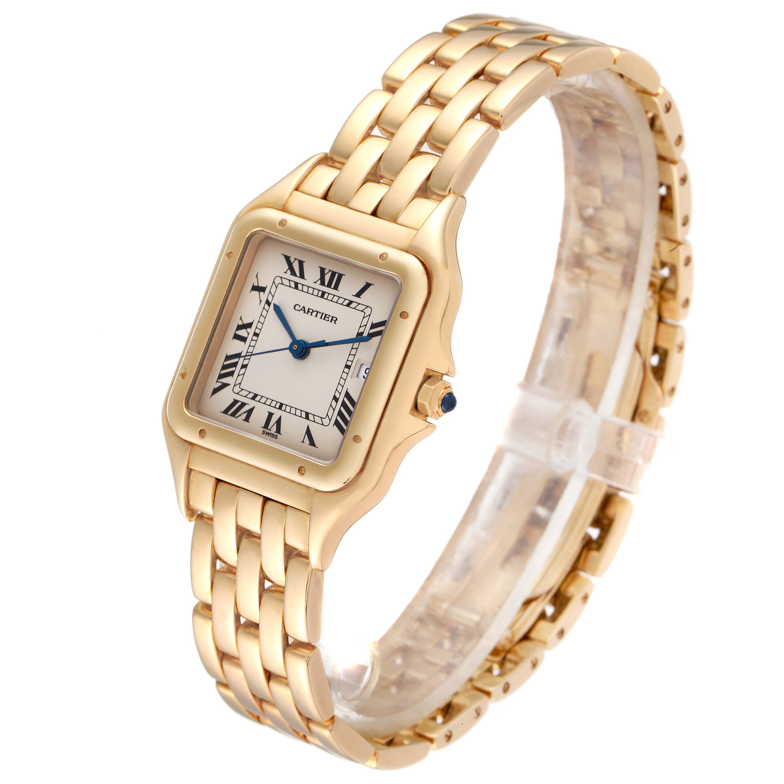 Cartier Panthere XL Blue Sapphire Yellow Gold Unisex Watch W25014B9