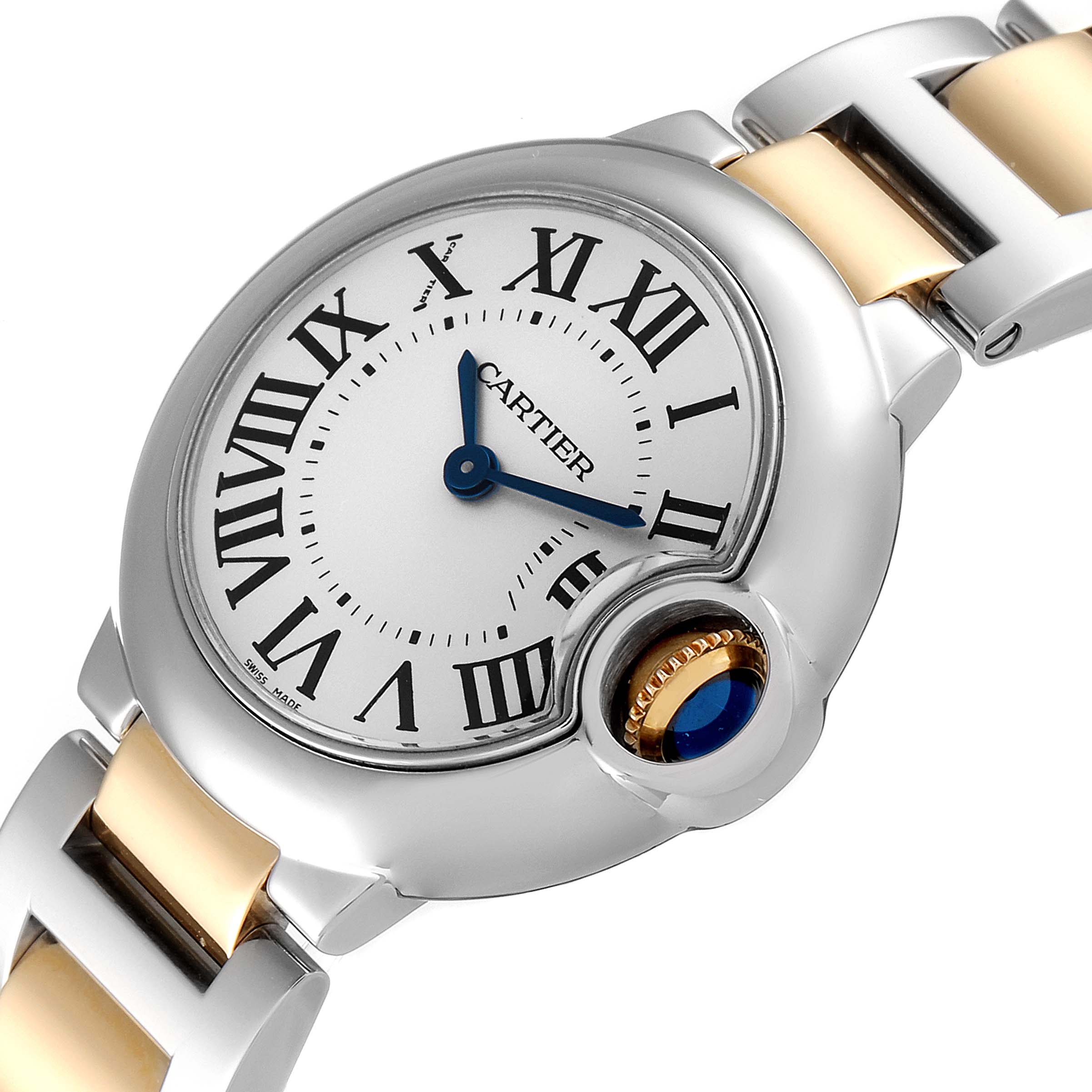 Cartier Ballon Bleu 28mm Steel Yellow Gold Ladies Watch W2BB0010