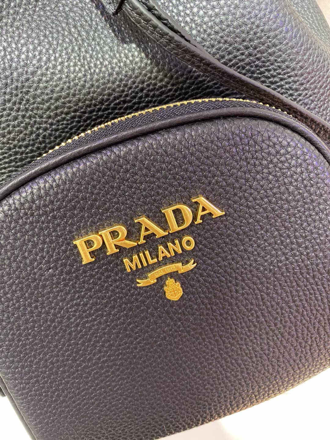 Prada Leather Replica Bucket Bag