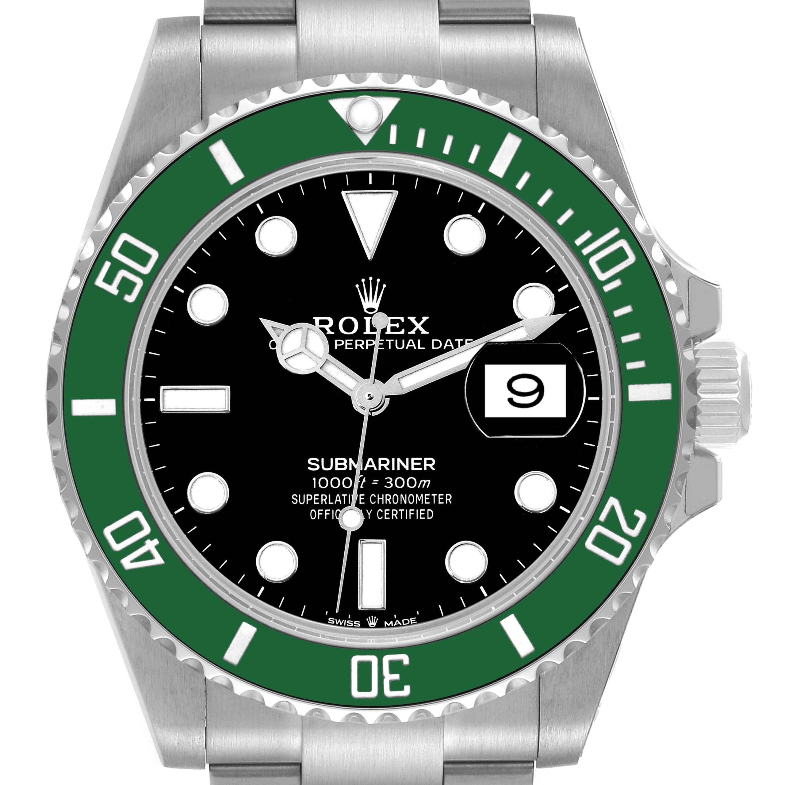 Rolex Submariner Kermit Green Ceramic Bezel Mens Watch 126610LV Box Card