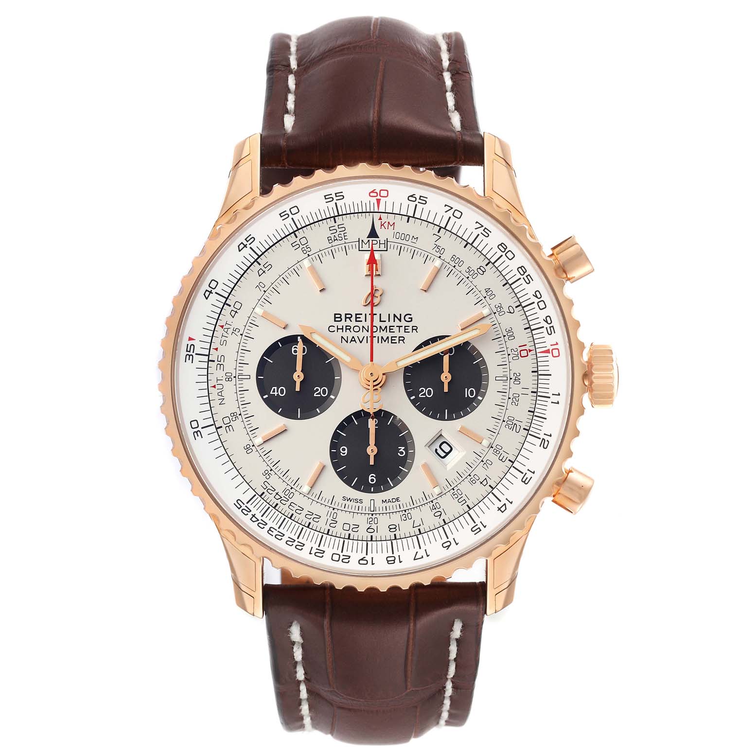 Breitling Navitimer Rose Gold Limited Edition Mens Watch RB0127 Unworn