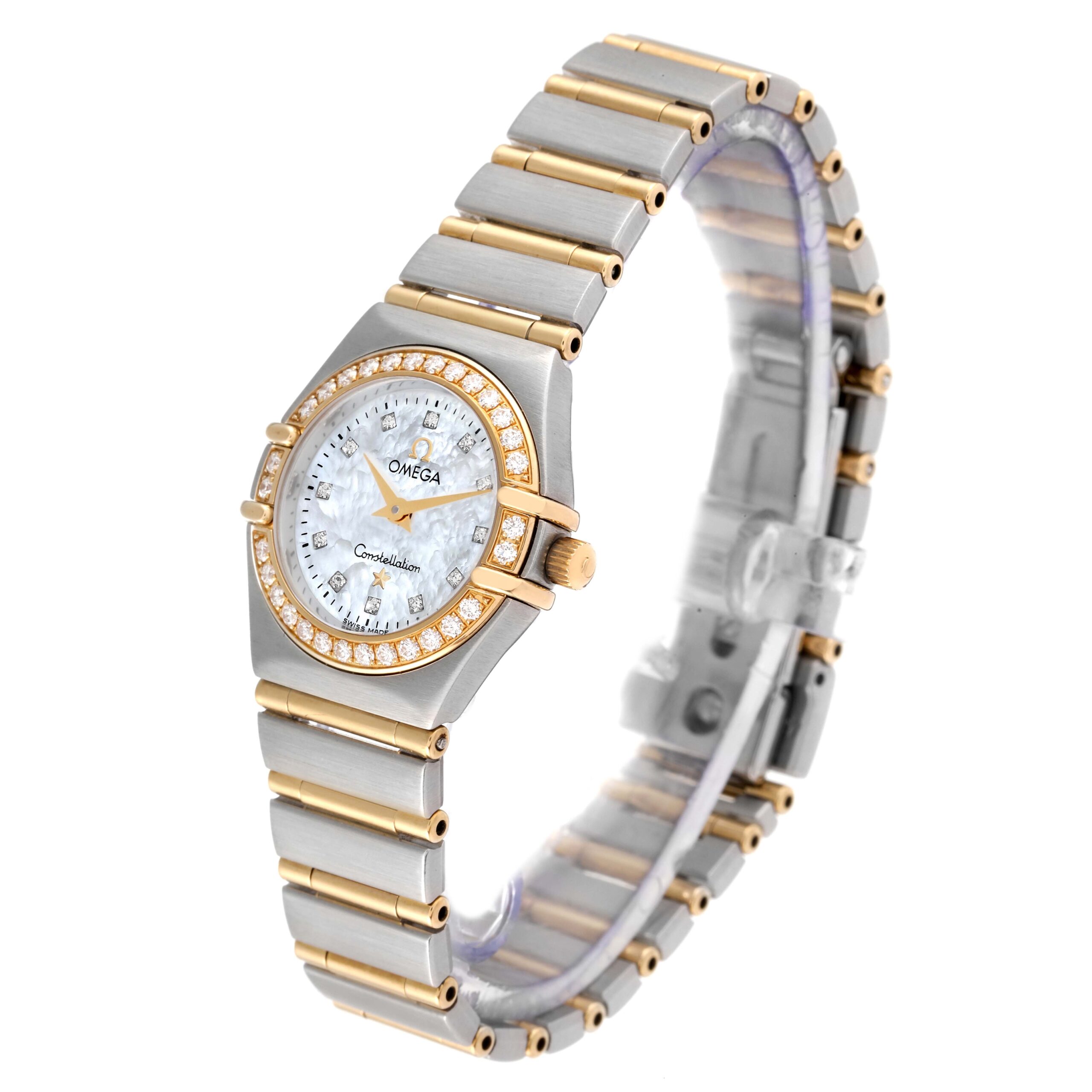 Omega Constellation 95 Mother of Pearl Diamond Ladies Watch 1267.75.00 Box Card