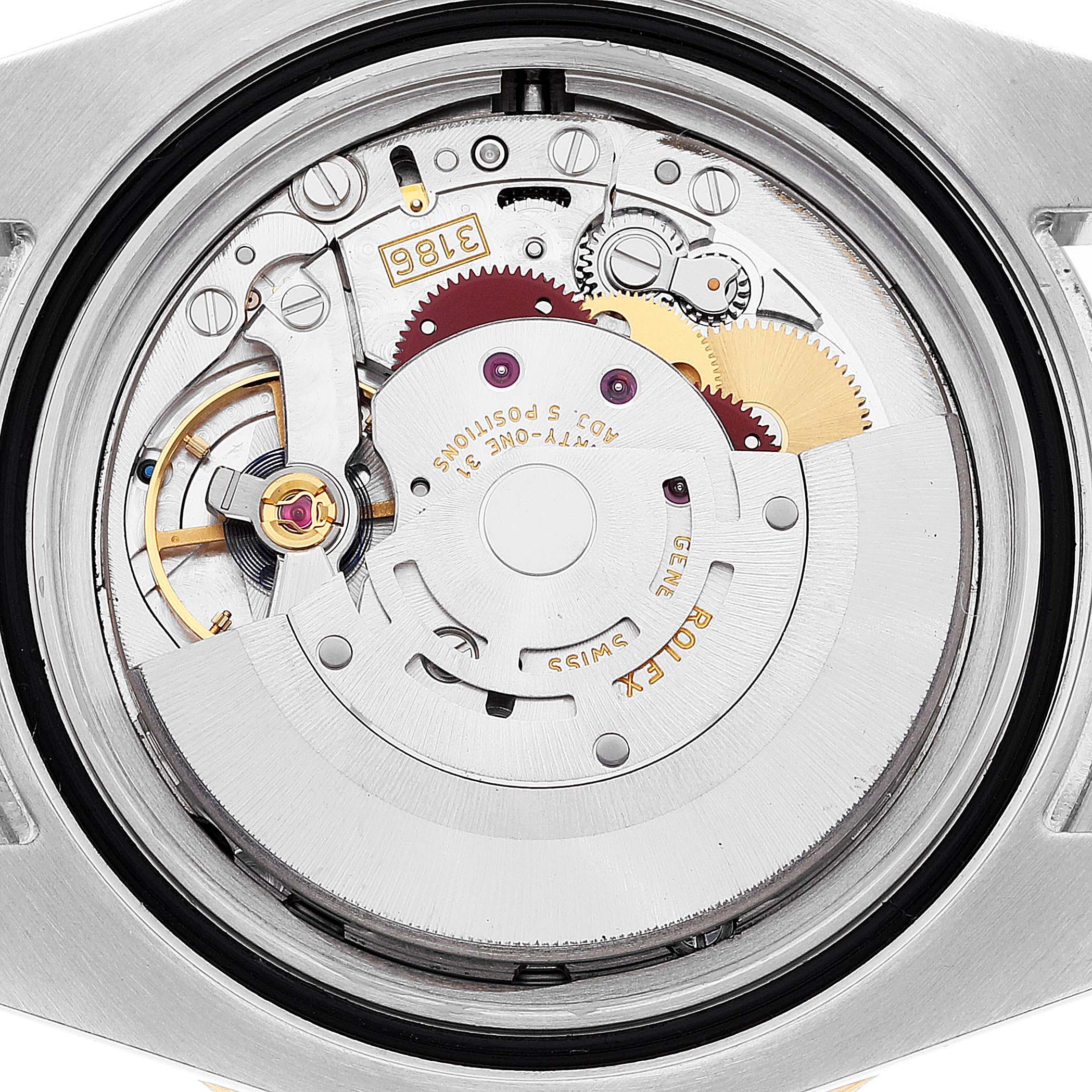 Rolex GMT Master II Yellow Gold Steel Black Dial Mens Watch 116713 Box Card