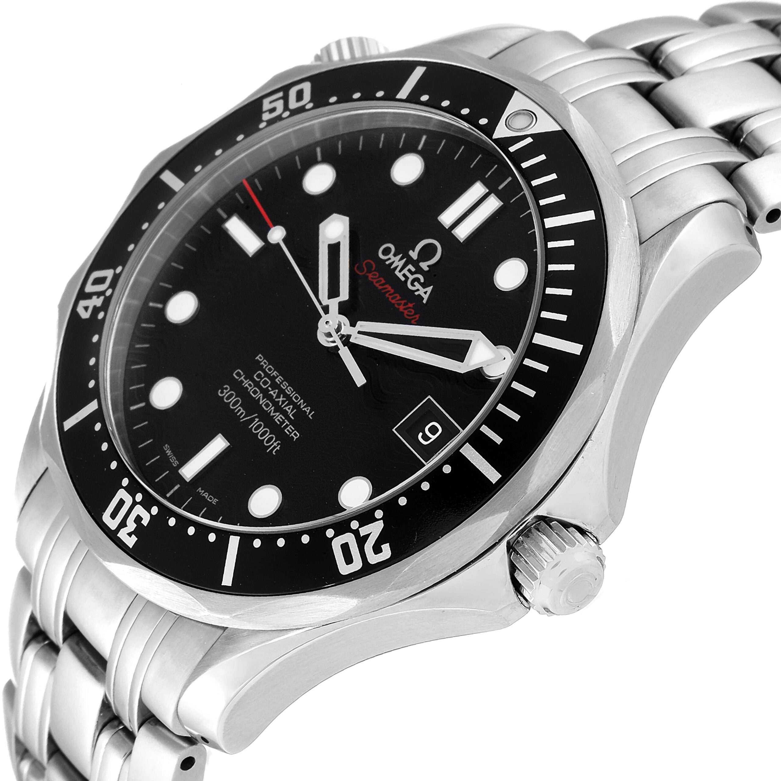 Omega Seamaster Black Dial Steel Mens Watch 212.30.41.20.01.002 Card