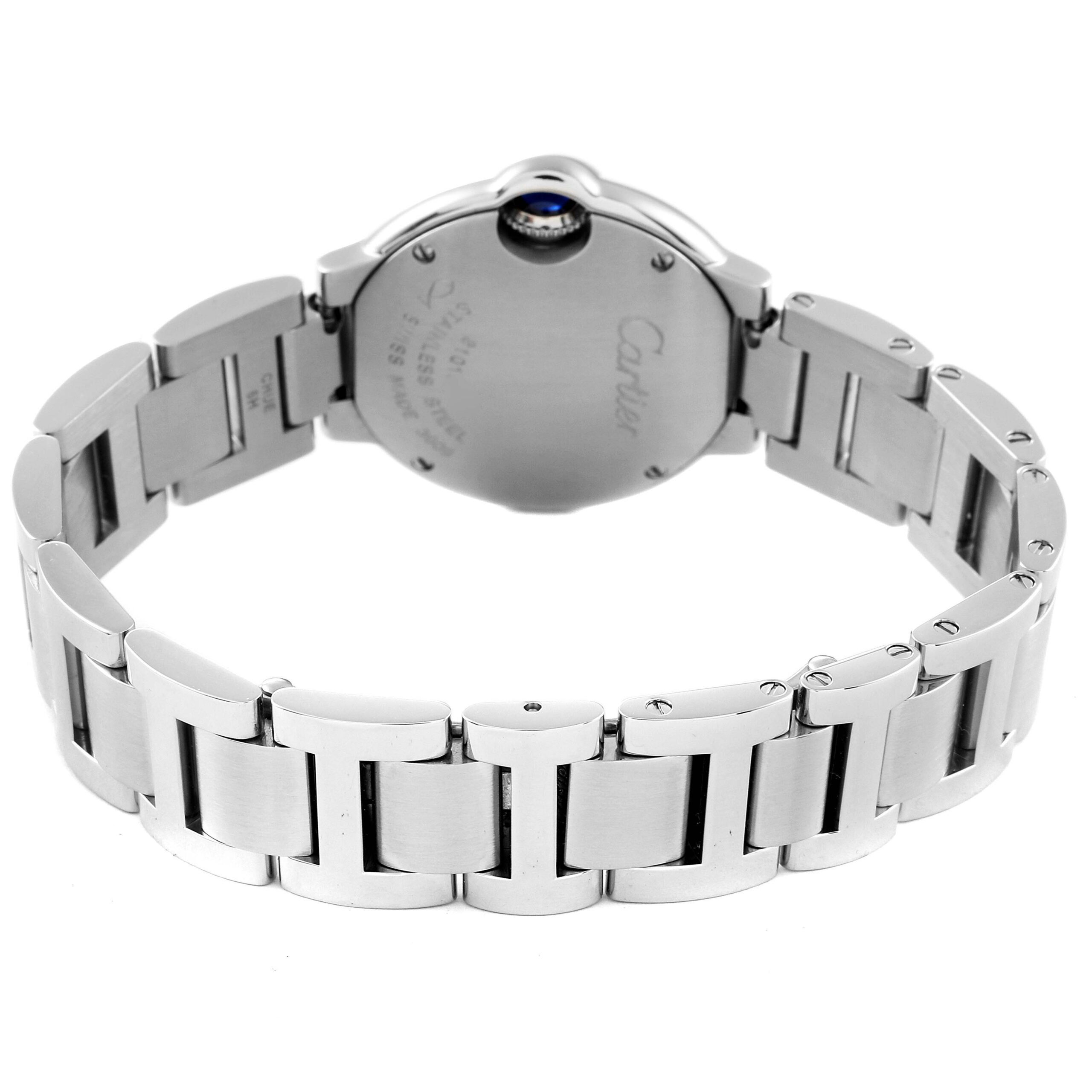 Cartier Ballon Bleu Pink Dial 28mm Steel Ladies Watch W6920038