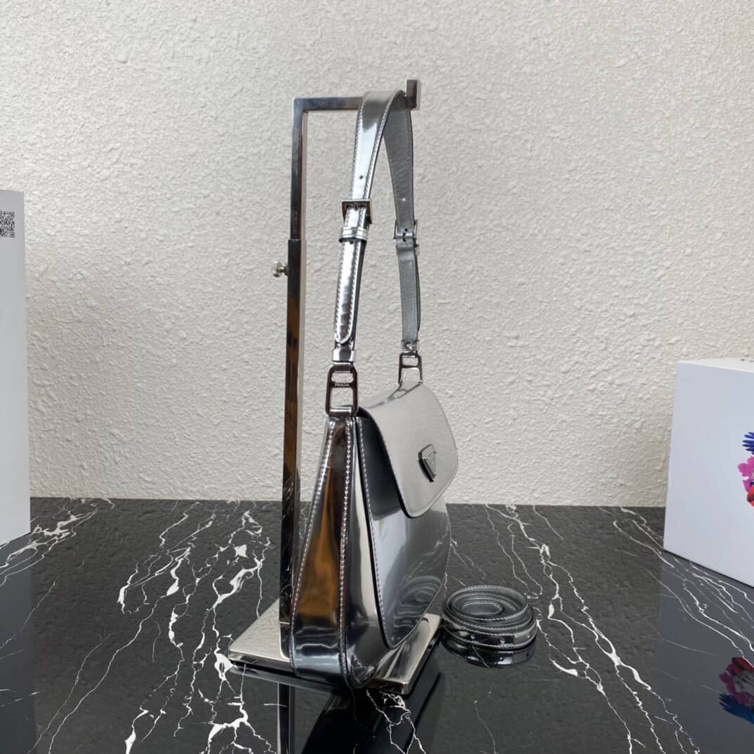 Prada Cleo Bag Dupe Brushed Leather Flap Shoulder Bag