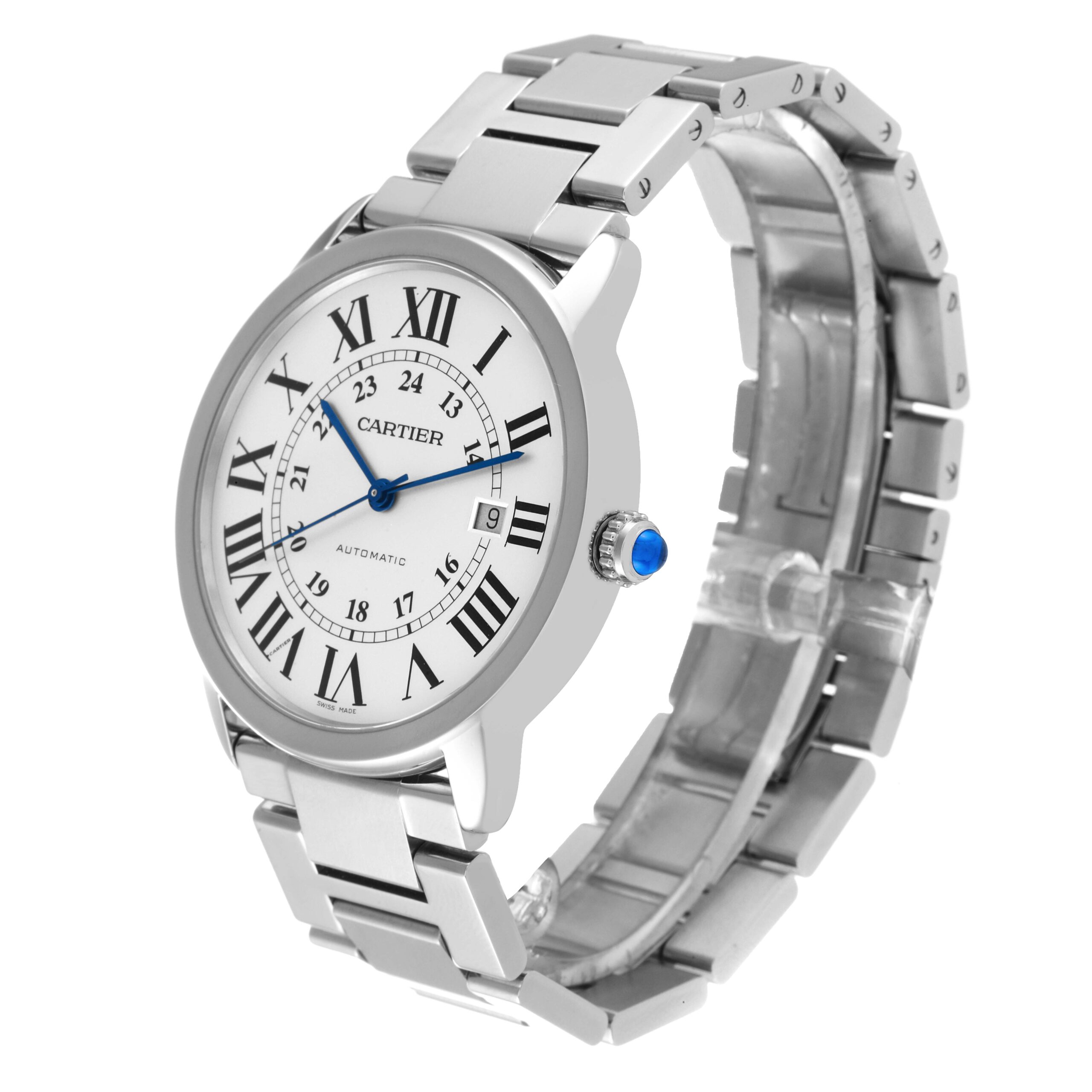 Cartier Ronde Solo XL Silver Dial Automatic Steel Mens Watch W6701011