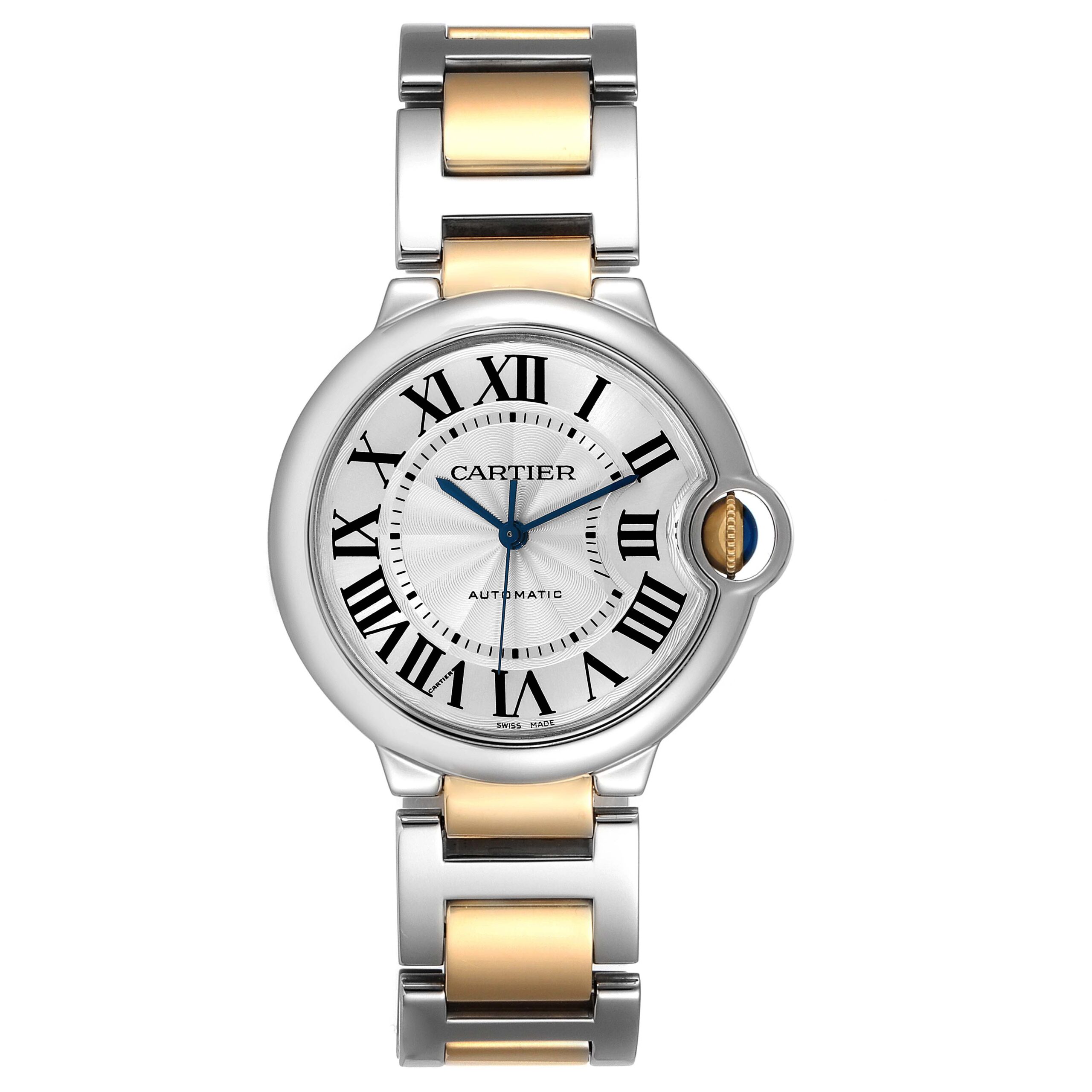 Cartier Ballon Bleu Midsize 36 Steel Yellow Gold Mens Watch W2BB0012