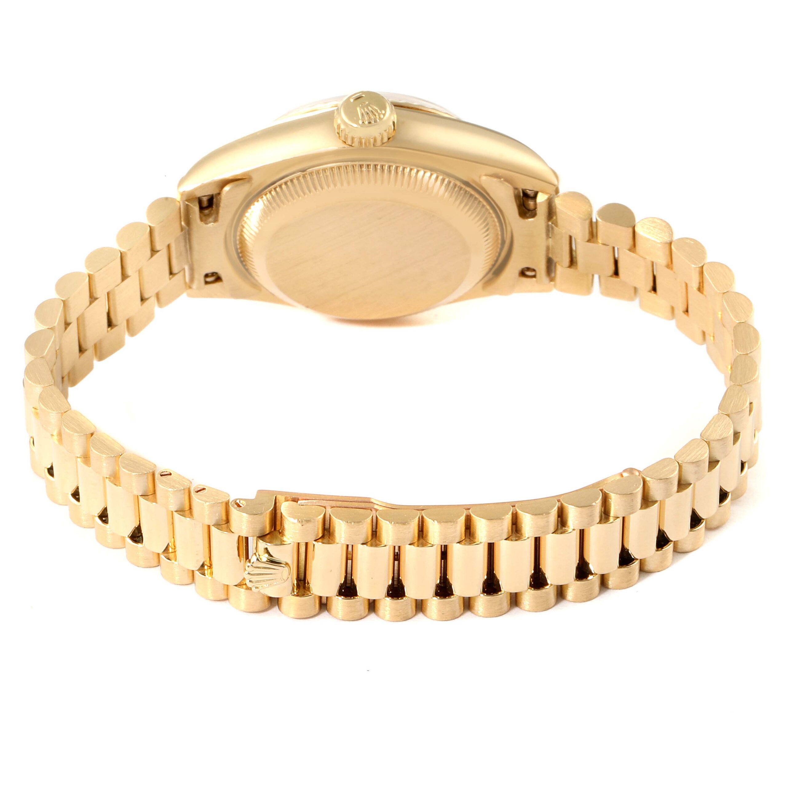 Rolex President Datejust 18K Yellow Gold Champagne Dial Ladies Watch 69178