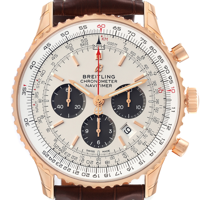Breitling Navitimer Rose Gold Limited Edition Mens Watch RB0127 Unworn