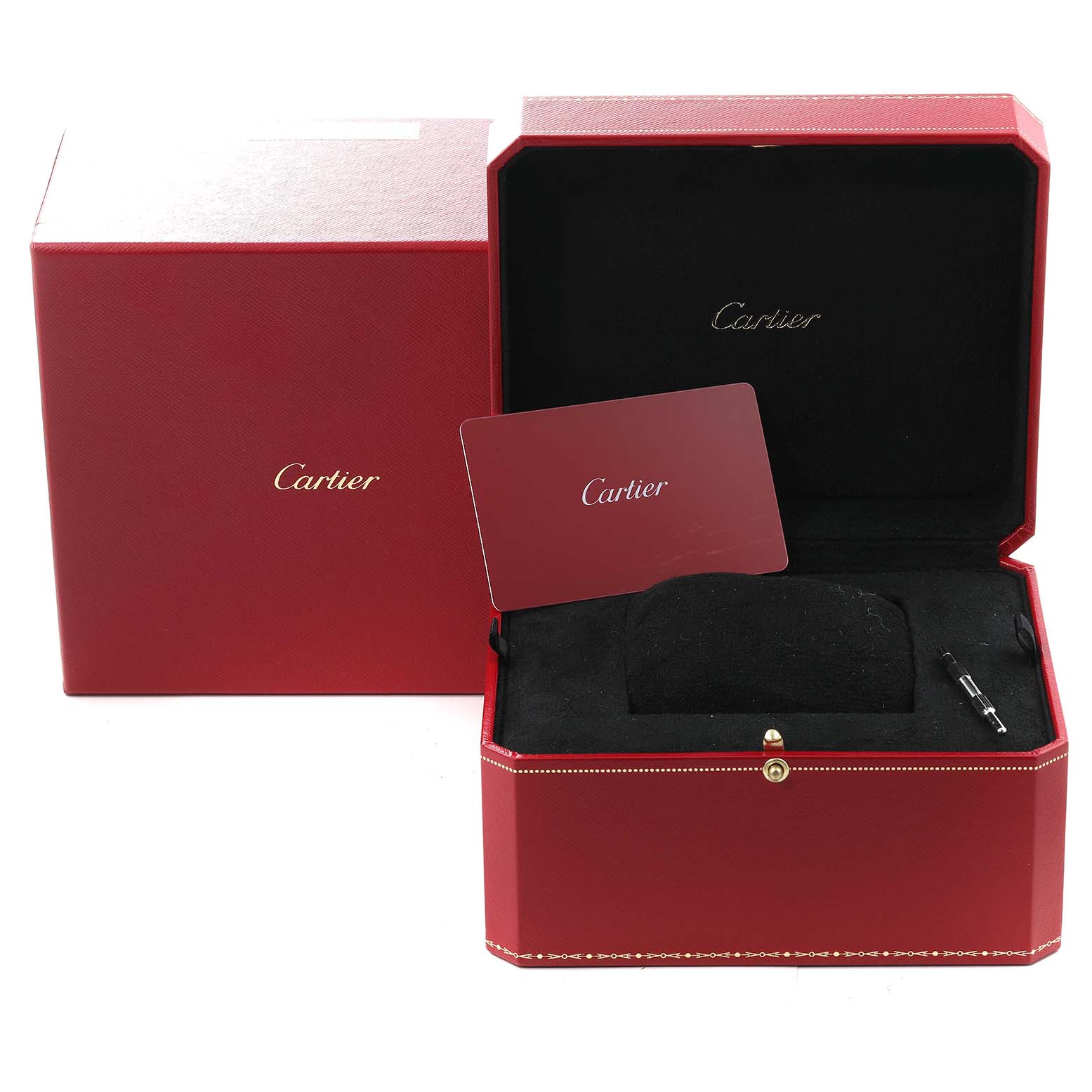 Cartier Santos XL Chronograph Steel ADLC Mens Watch WSSA0017 Box Card