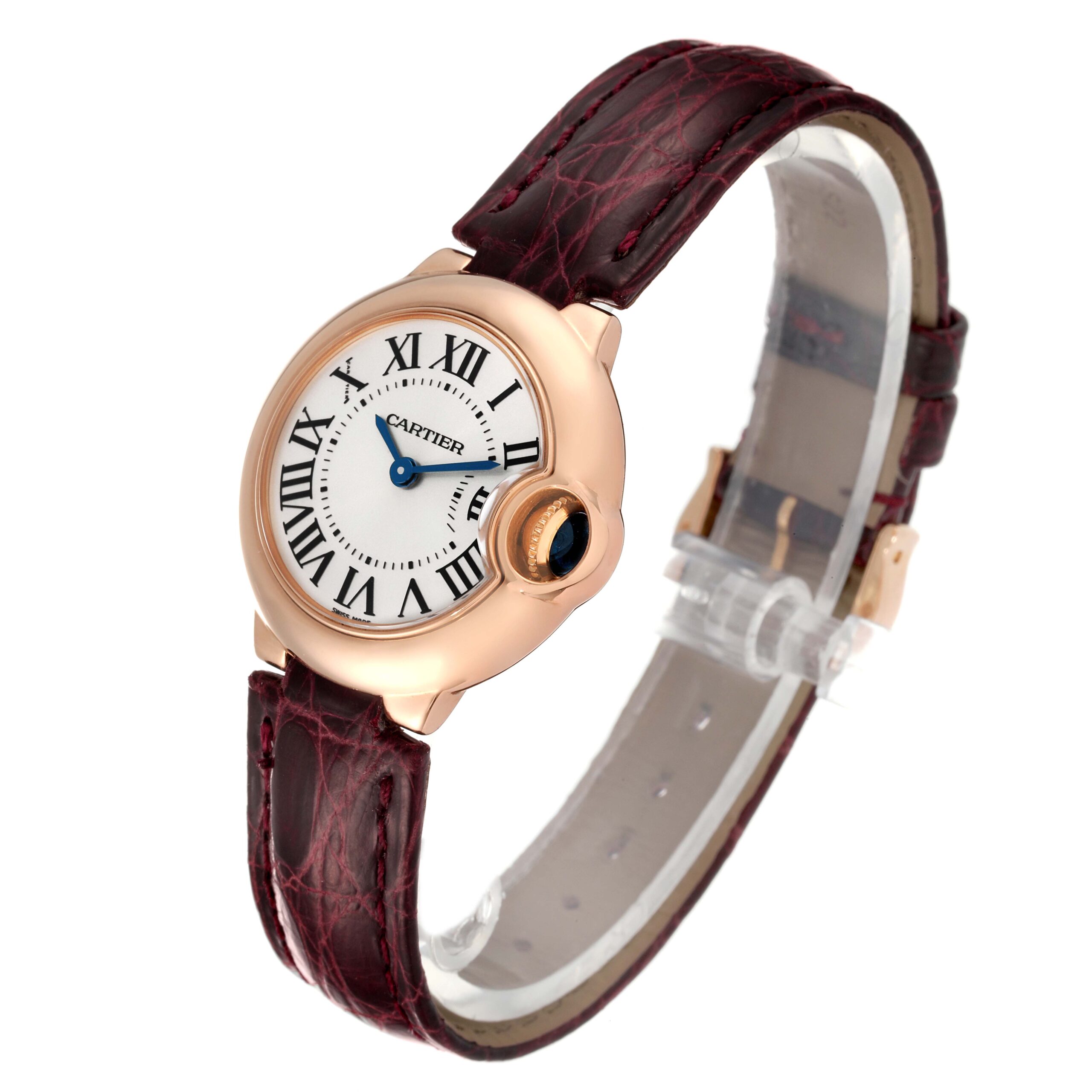 Cartier Ballon Bleu Silver Dial 18K Rose Gold Ladies Watch W6900256