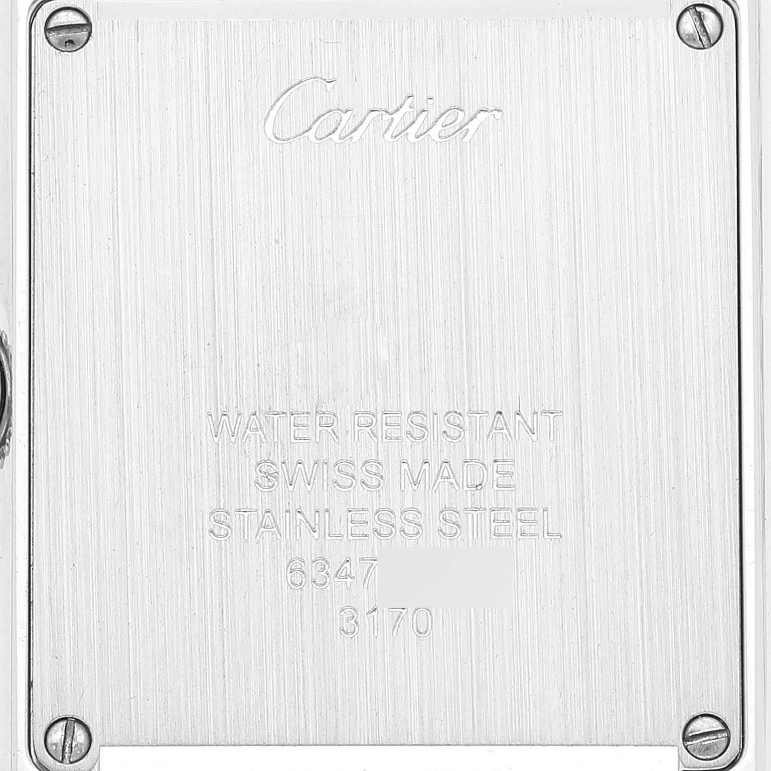 Cartier Tank Solo Steel Black Strap Quartz Ladies Watch WSTA0030 Box Card