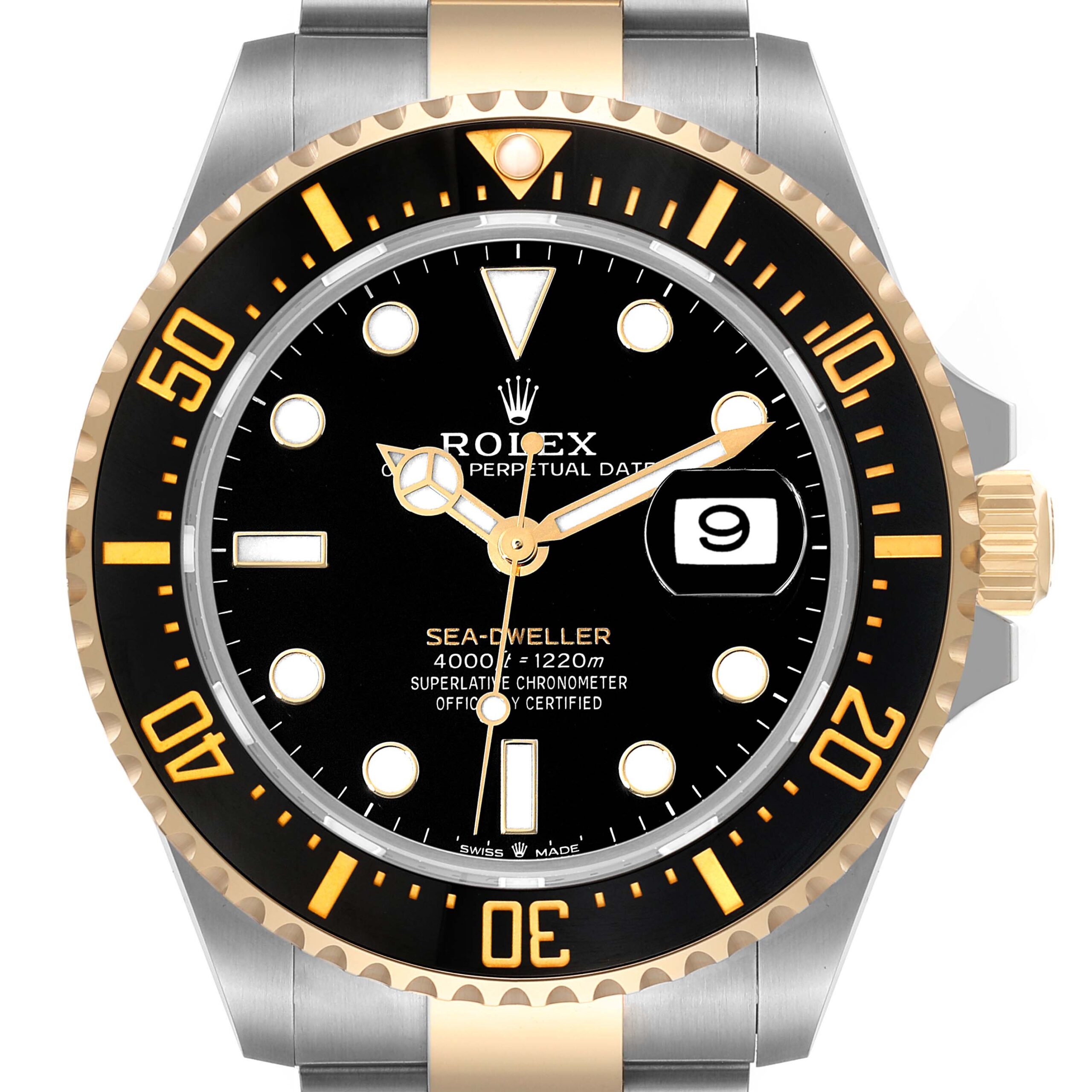 Rolex Seadweller Black Dial Steel Yellow Gold Mens Watch 126603 Unworn