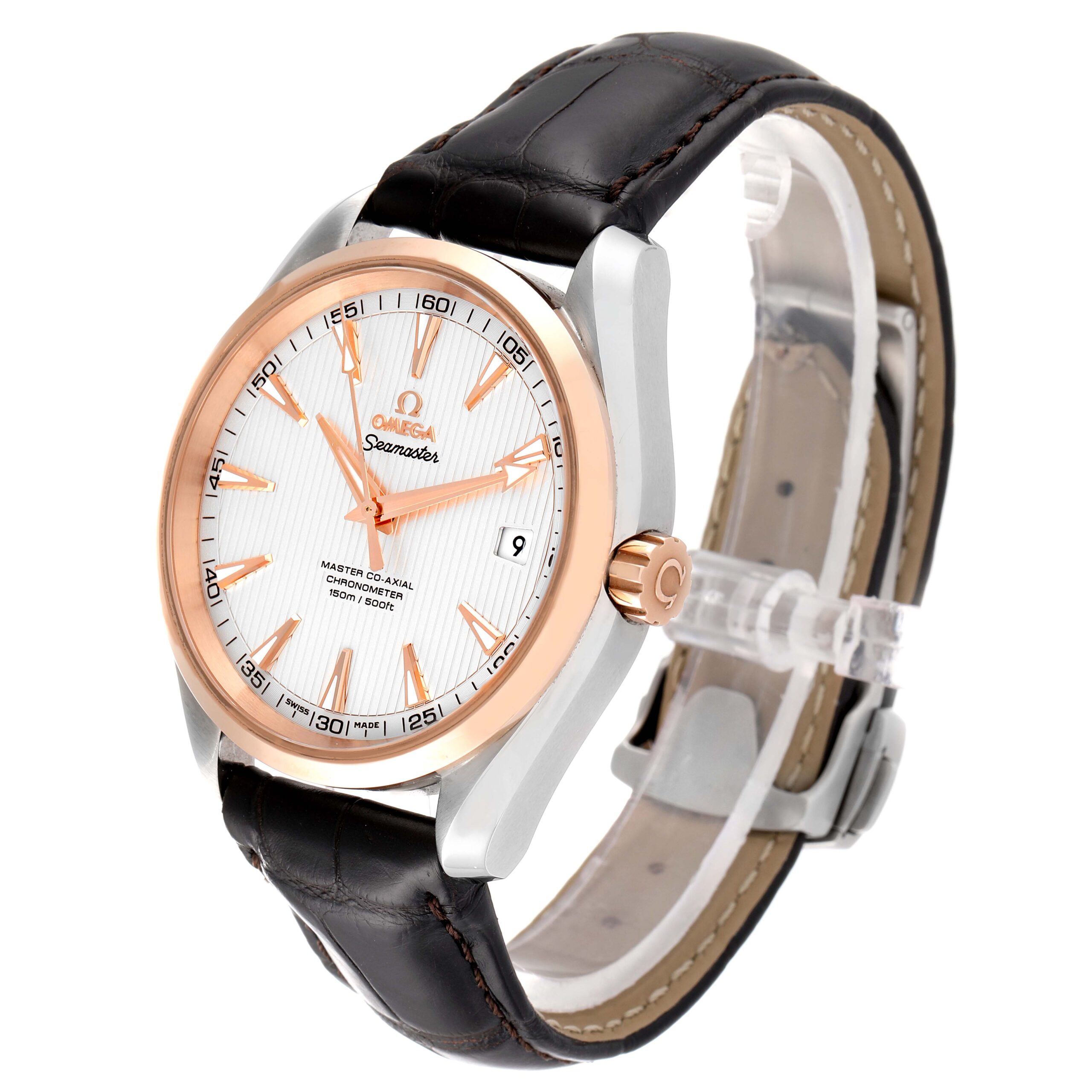 Omega Seamaster Aqua Terra Steel Rose Gold Mens Watch 231.23.42.21.02.001 Box Card