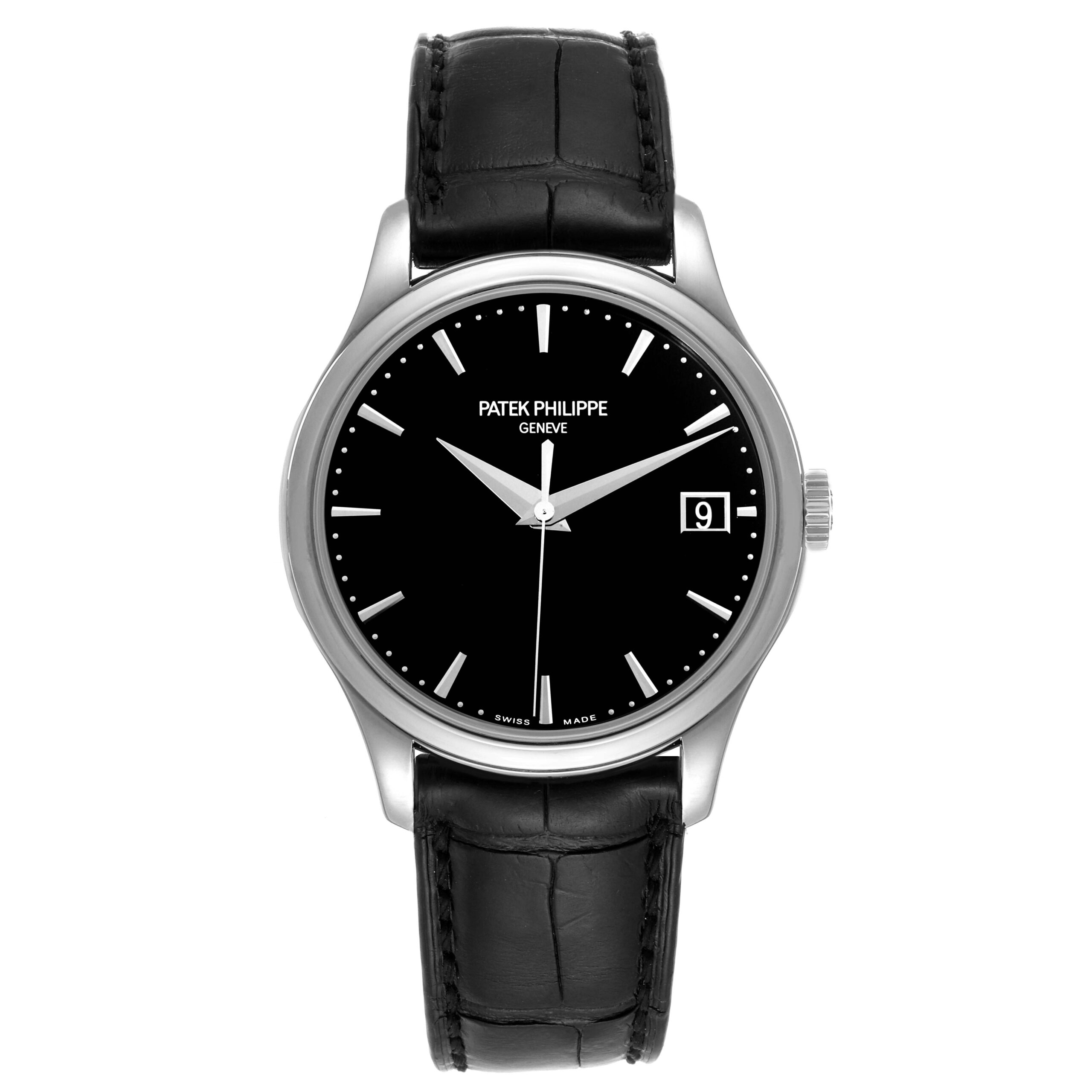 Patek Philippe Calatrava Hunter Case White Gold Mens Watch 5227 Papers