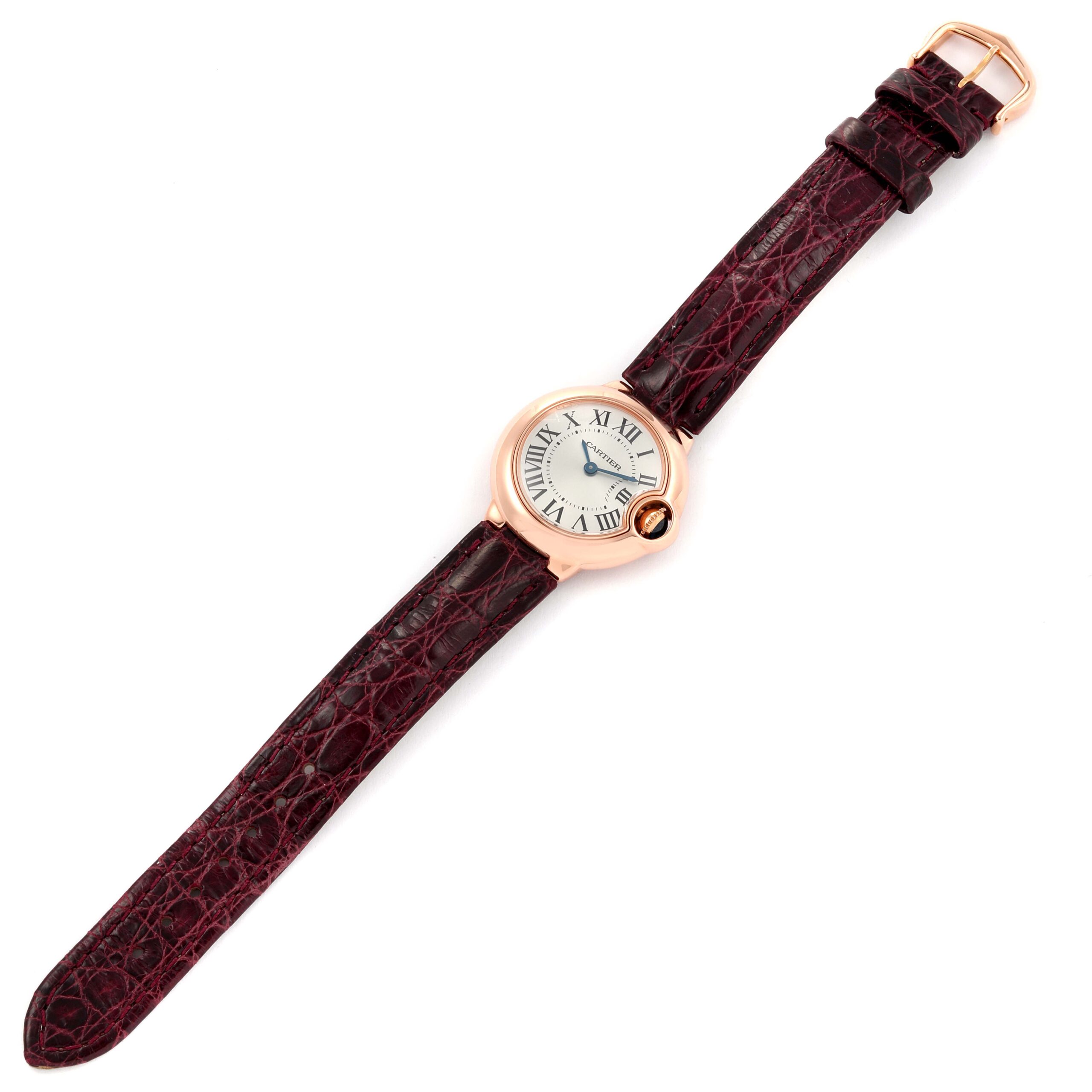 Cartier Ballon Bleu Silver Dial 18K Rose Gold Ladies Watch W6900256