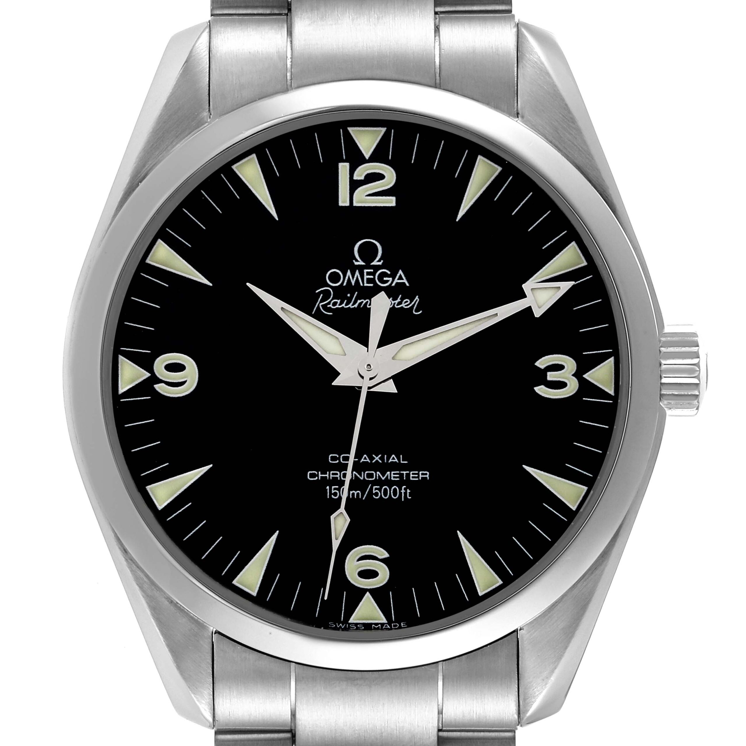 Omega Seamaster Railmaster Co-Axial Steel Mens Watch 2503.52.00 Box Card