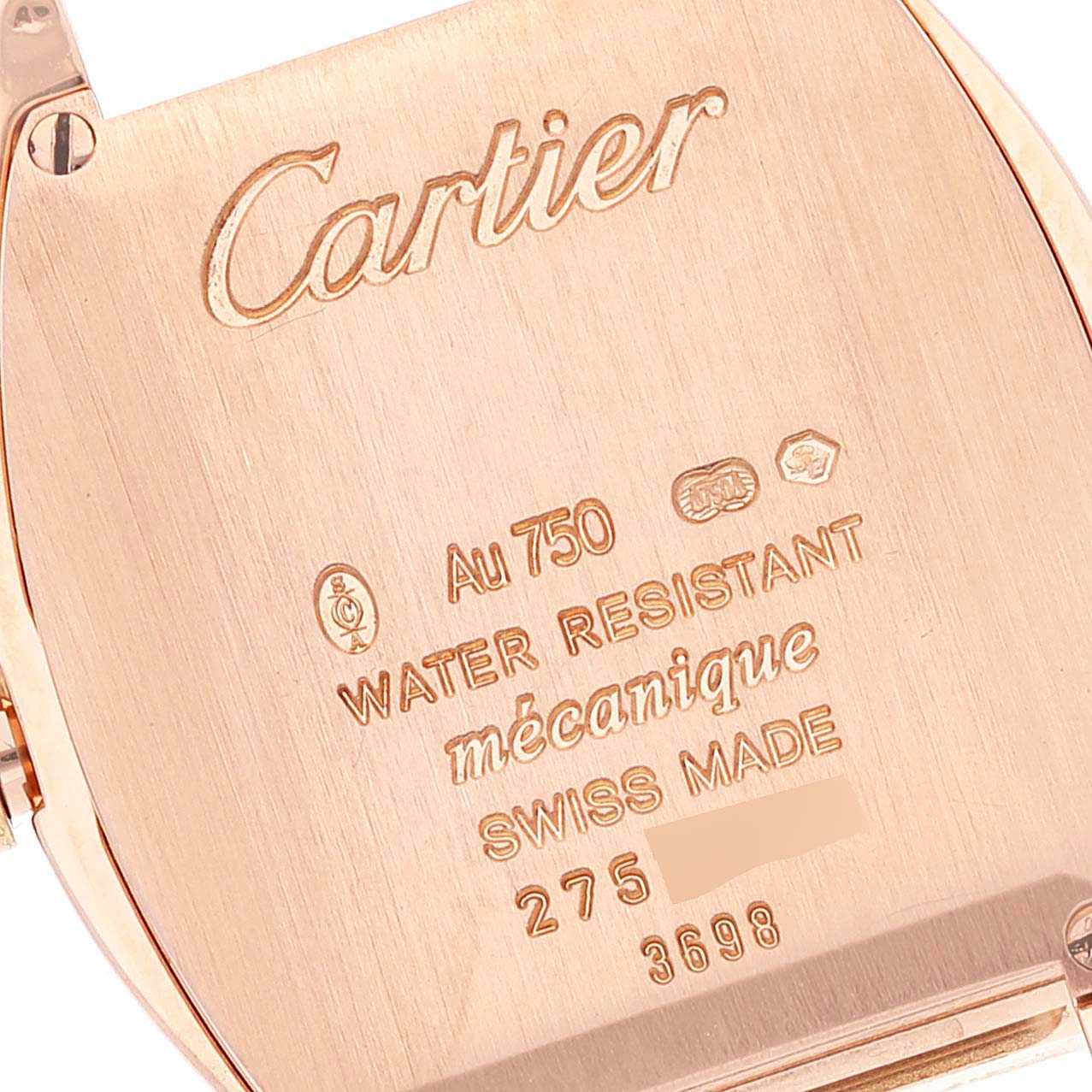 Cartier Tortue Small Rose Gold Silver Dial Diamond Ladies Watch WA501010