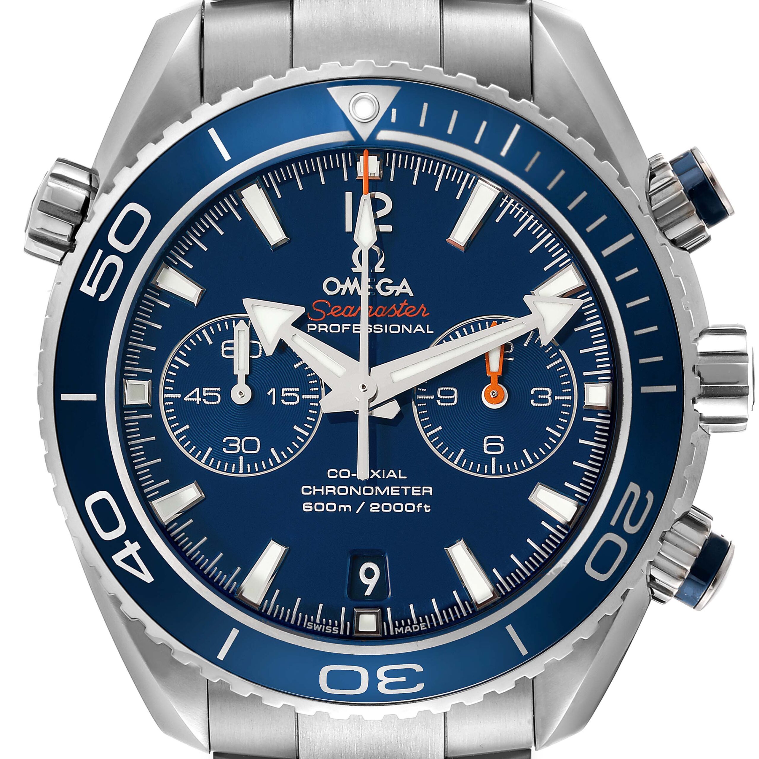 Omega Planet Ocean Chronograph Titanium Mens Watch 232.90.46.51.03.001 Box Card