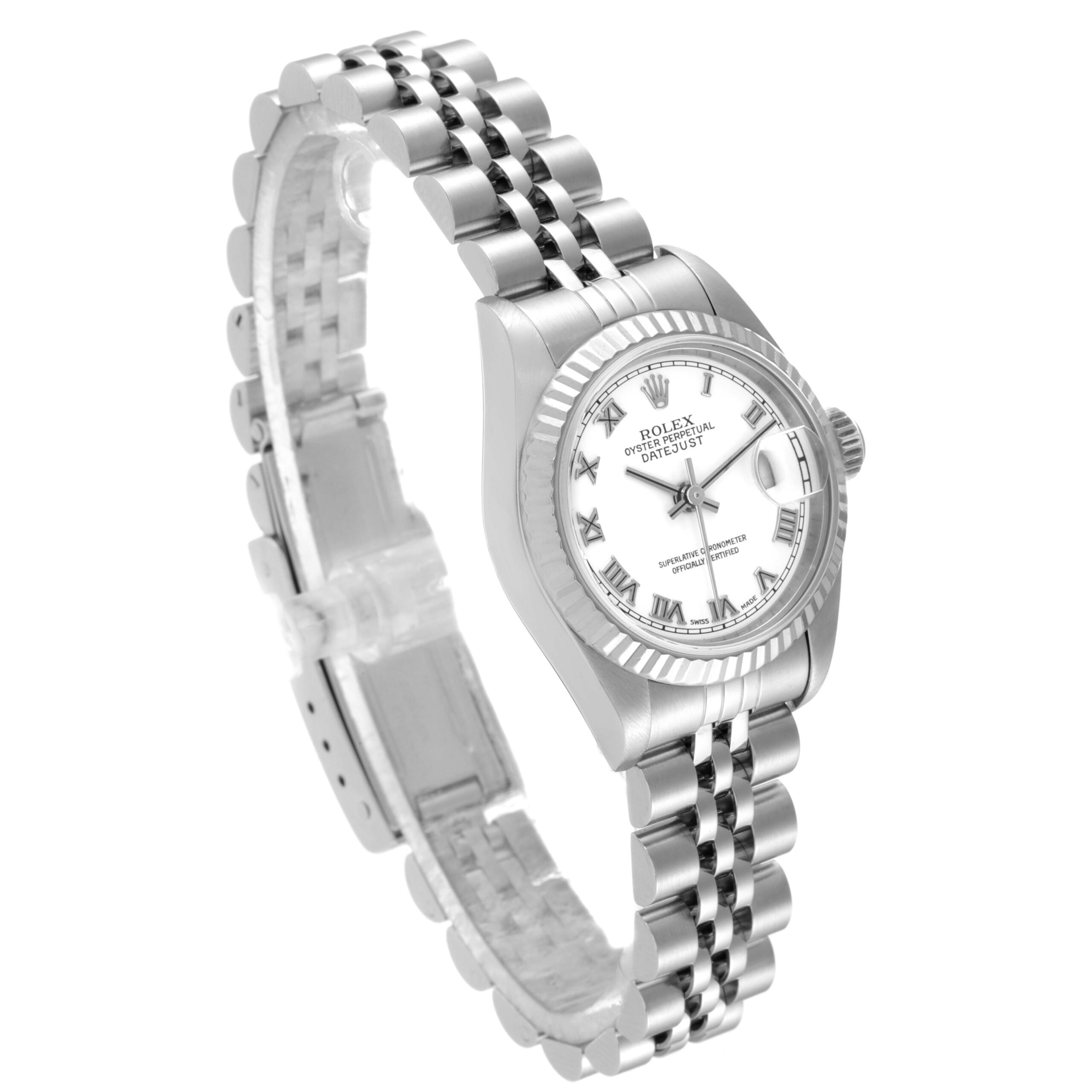 Rolex Datejust Steel White Gold White Dial Ladies Watch 79174