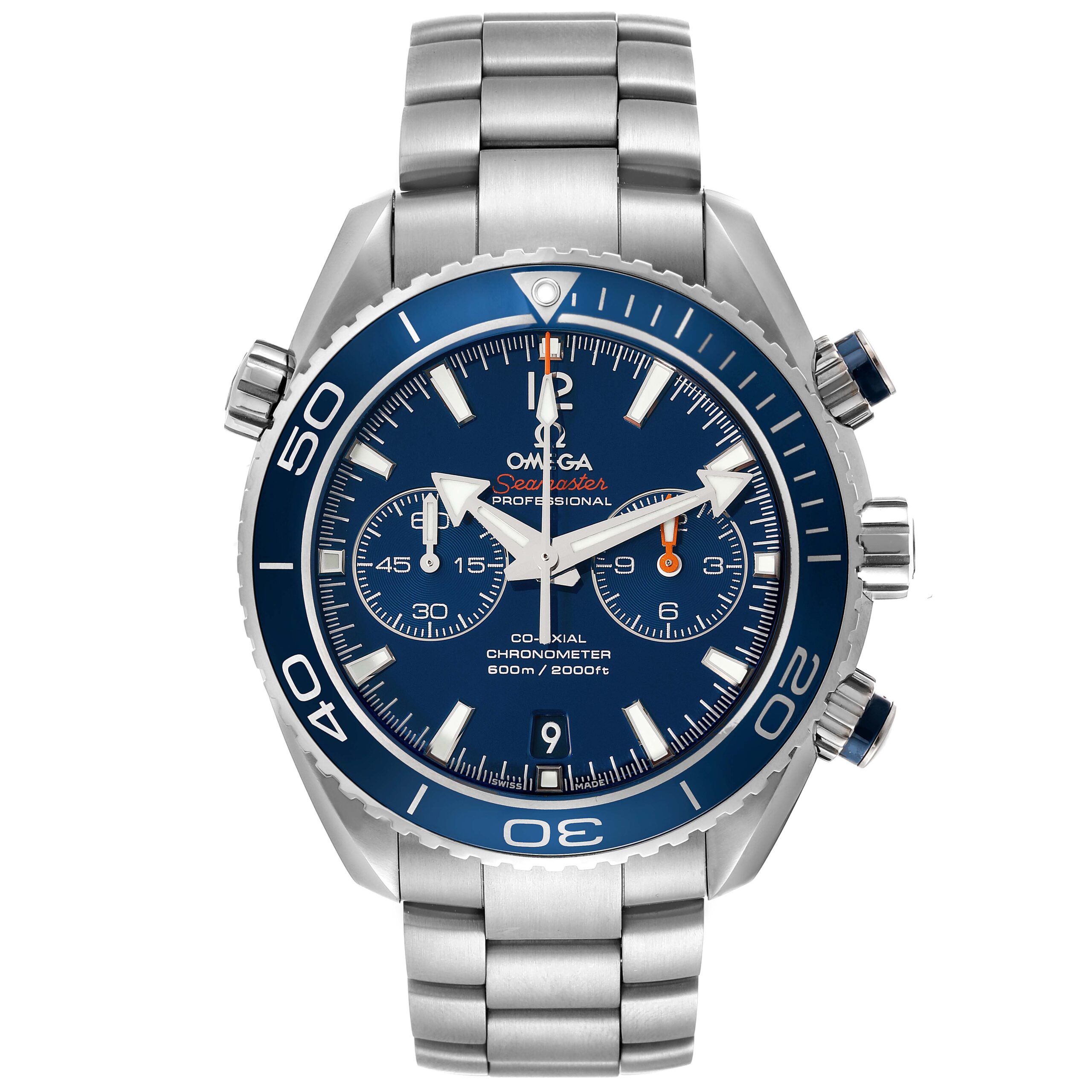 Omega Planet Ocean Chronograph Titanium Mens Watch 232.90.46.51.03.001 Box Card