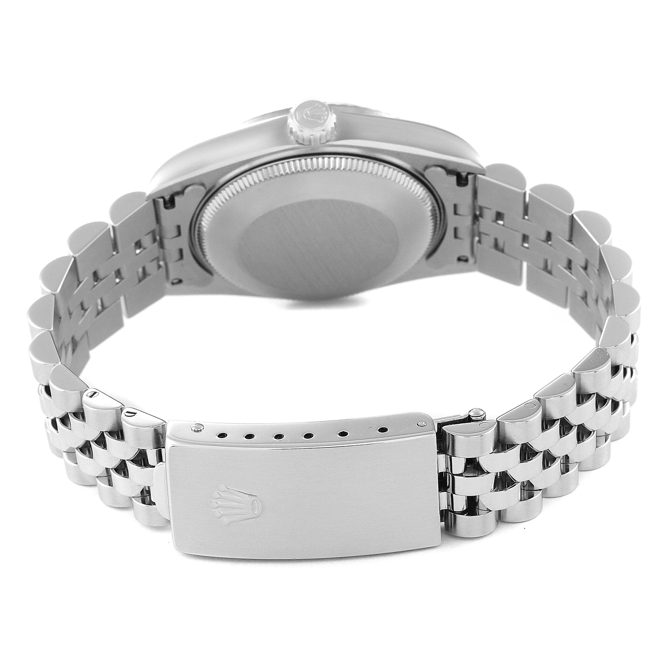 Rolex Datejust Midsize Steel White Gold Diamond Ladies Watch 68274