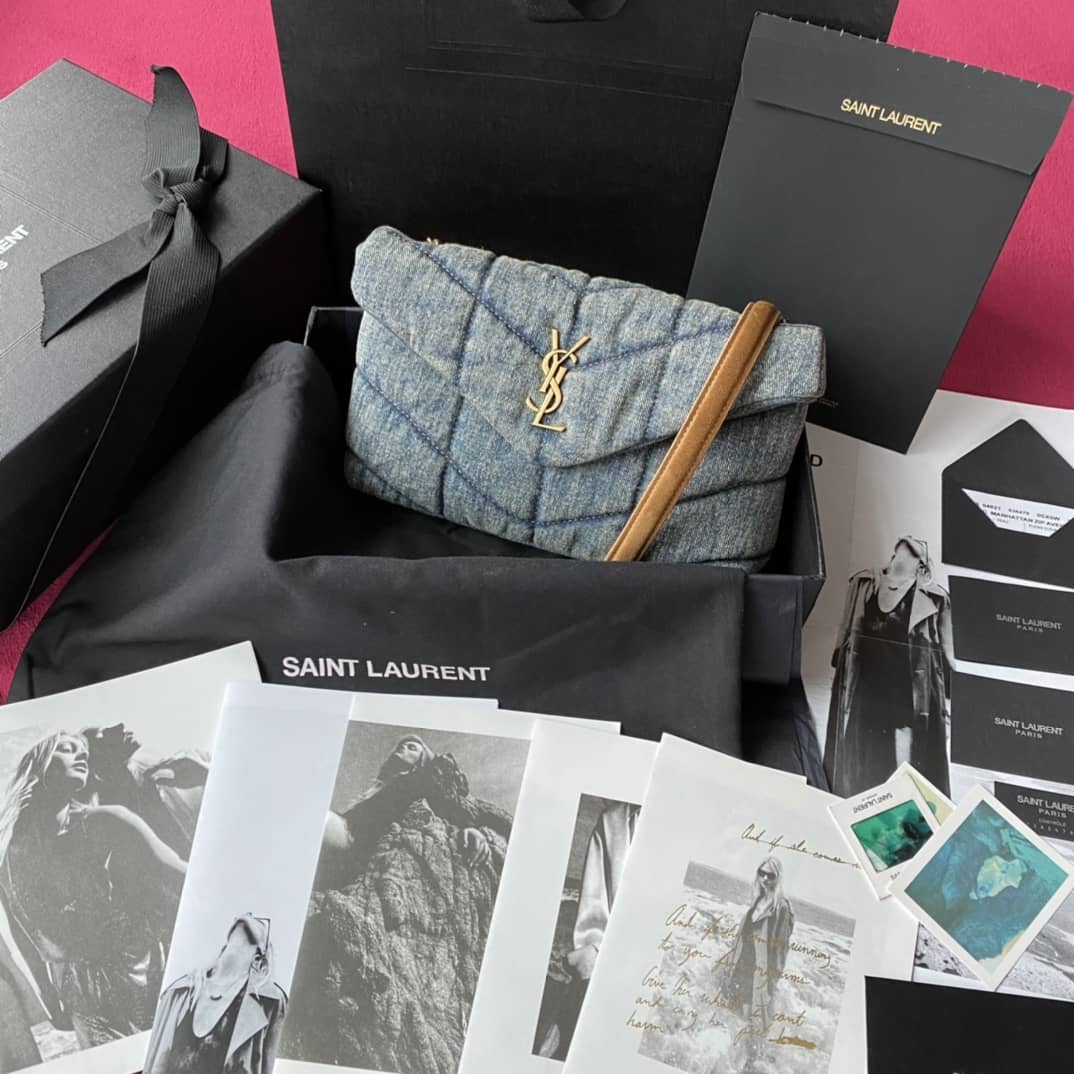 YSL Replica Saint Laurent Loulou Denim Shoulder Bag