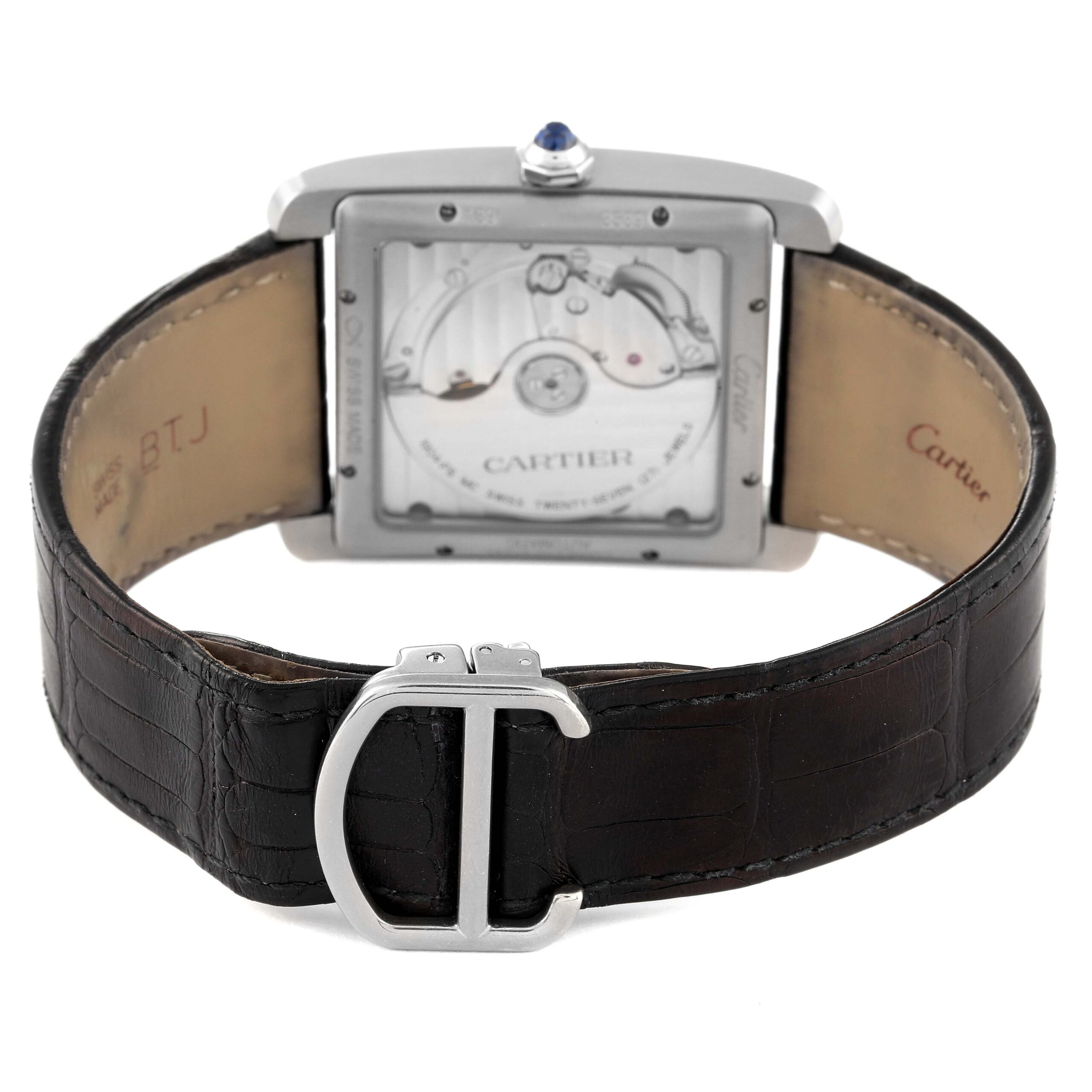 Cartier Tank MC Black Dial Automatic Mens Watch W5330004 Box Papers