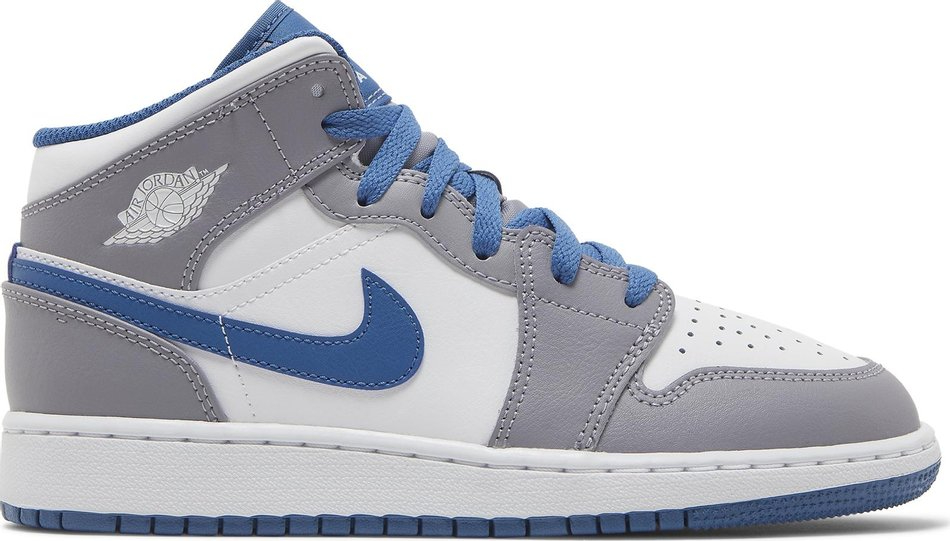 Air Jordan 1 Mid GS  Cement True Blue  DQ8423-014
