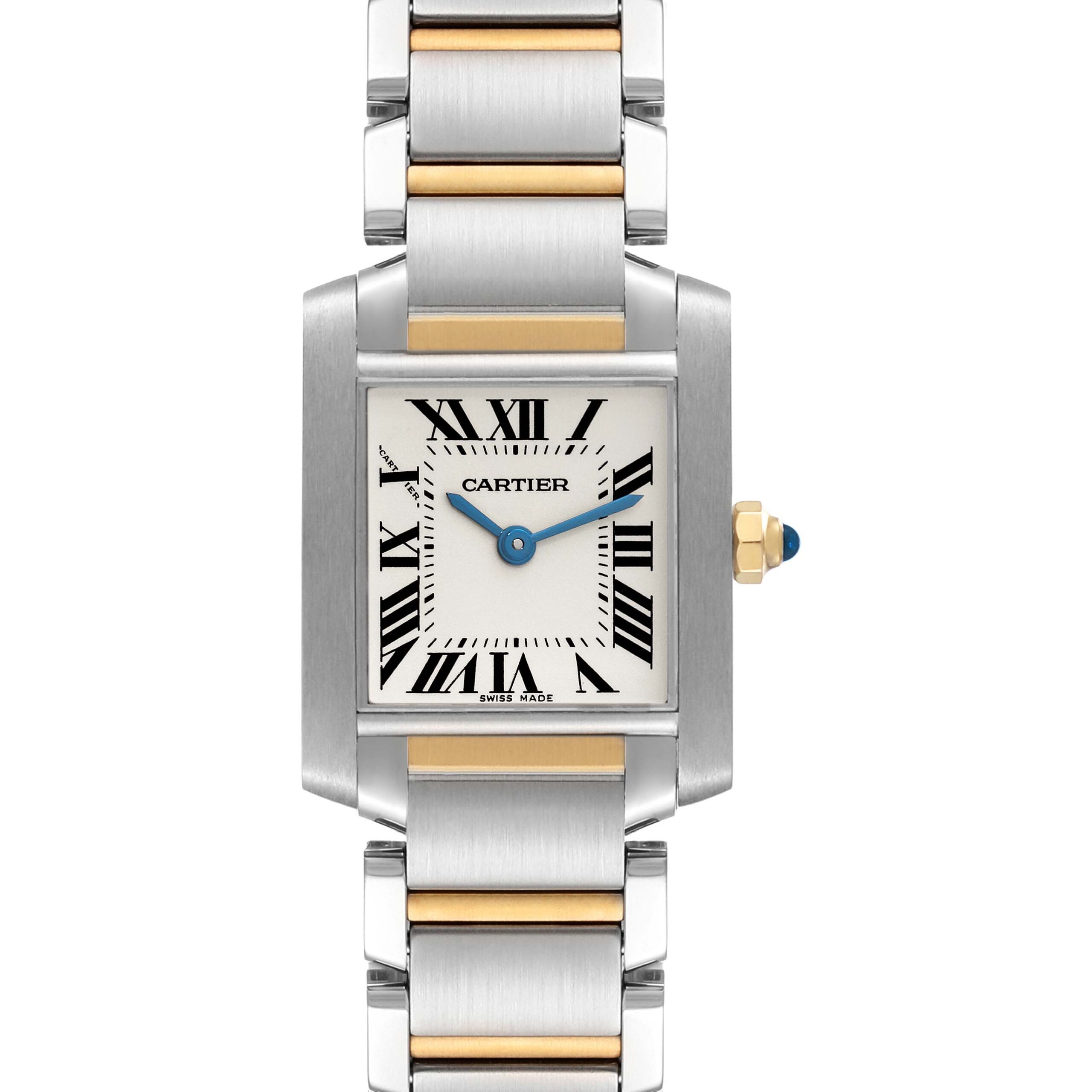 Cartier Tank Francaise Small Steel Yellow Gold Ladies Watch W51007Q4 Papers