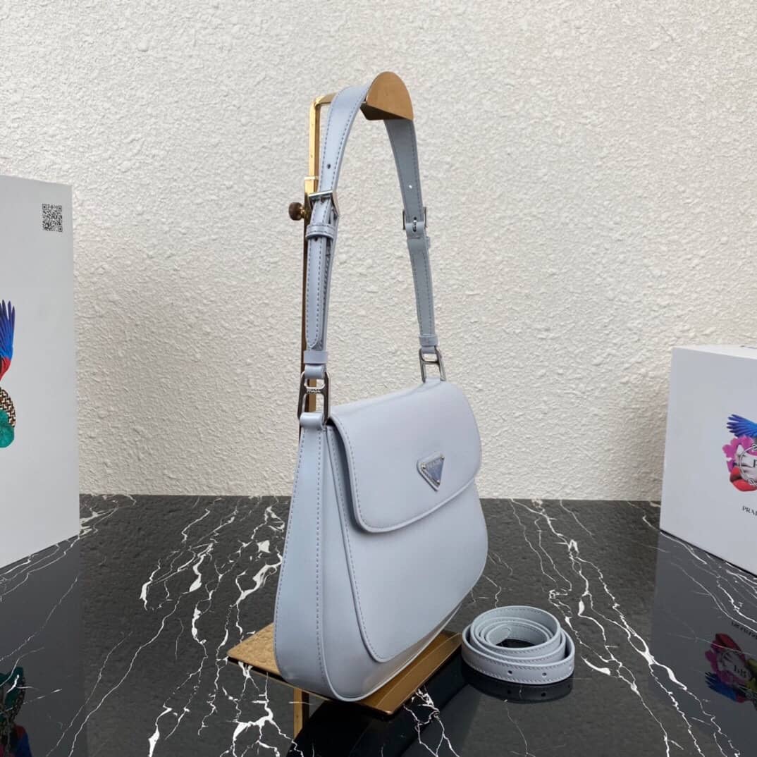 Prada Cleo Bag Dupe Brushed Leather Flap Shoulder Bag