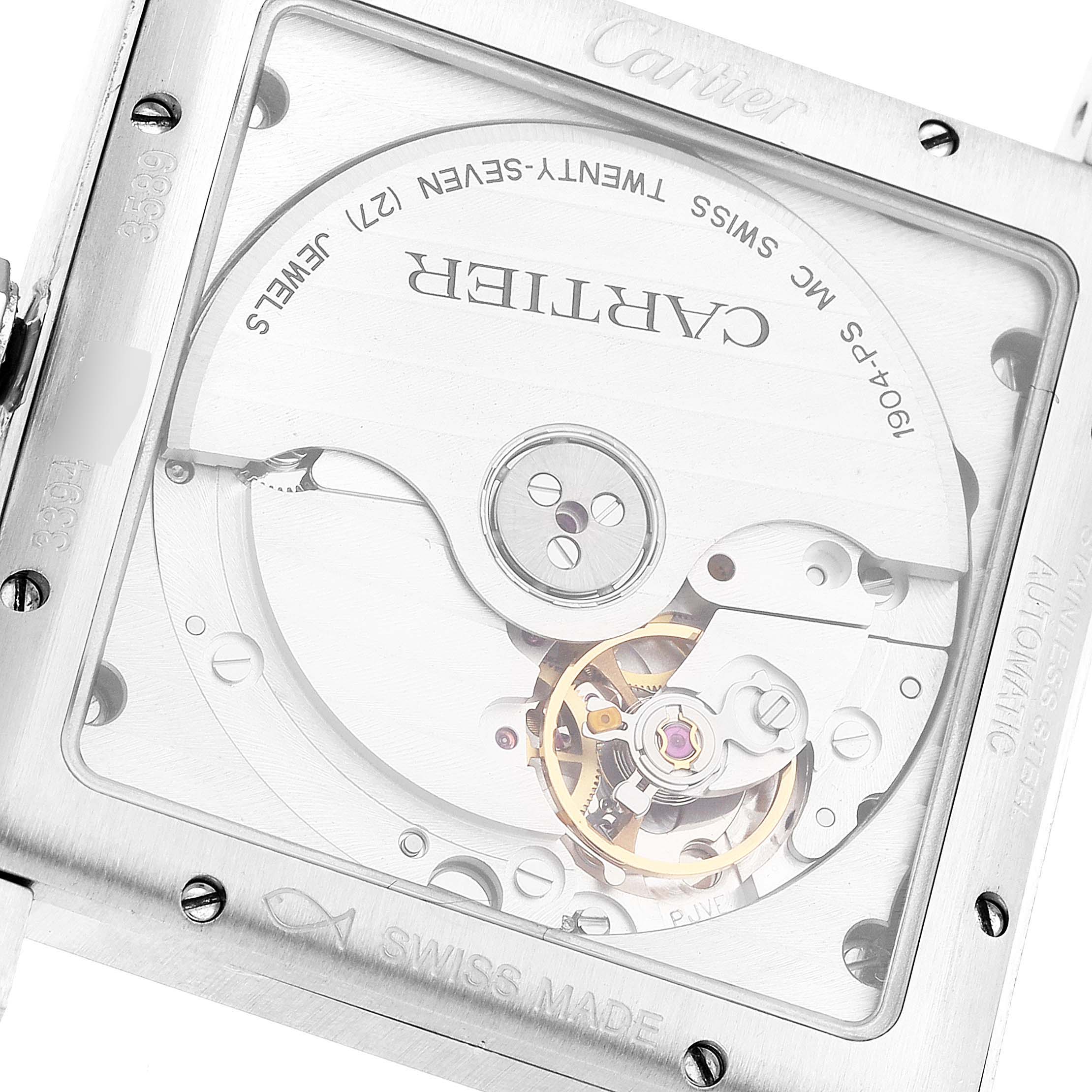 Cartier Tank MC Blue Dial Automatic Steel Mens Watch WSTA0010