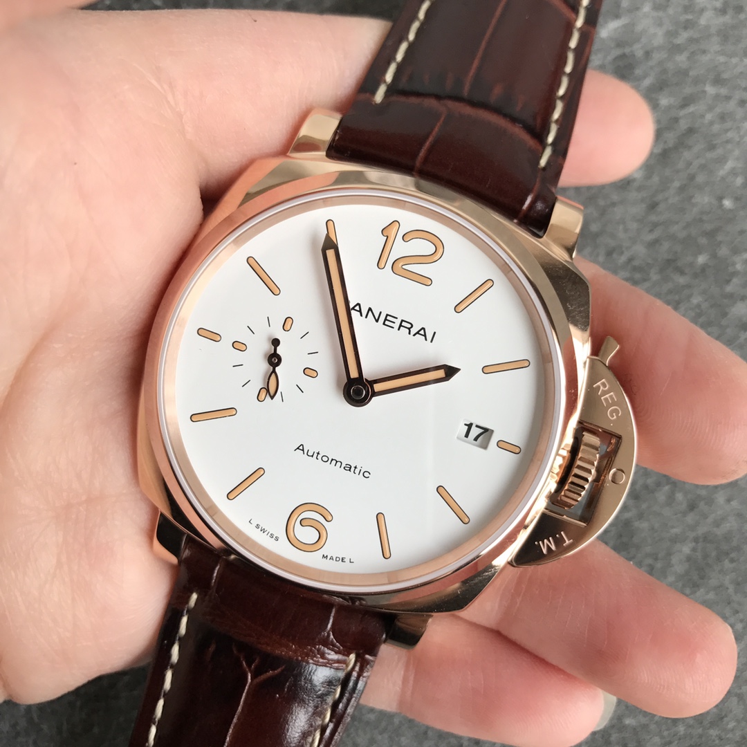 Panahai Luminor Due small red gold 42MM