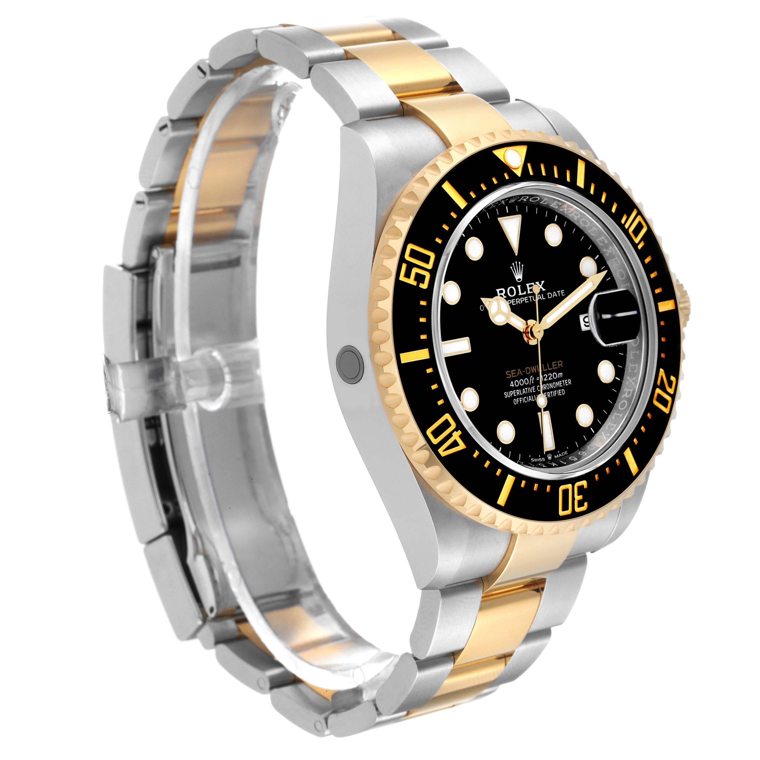 Rolex Seadweller Black Dial Steel Yellow Gold Mens Watch 126603 Unworn