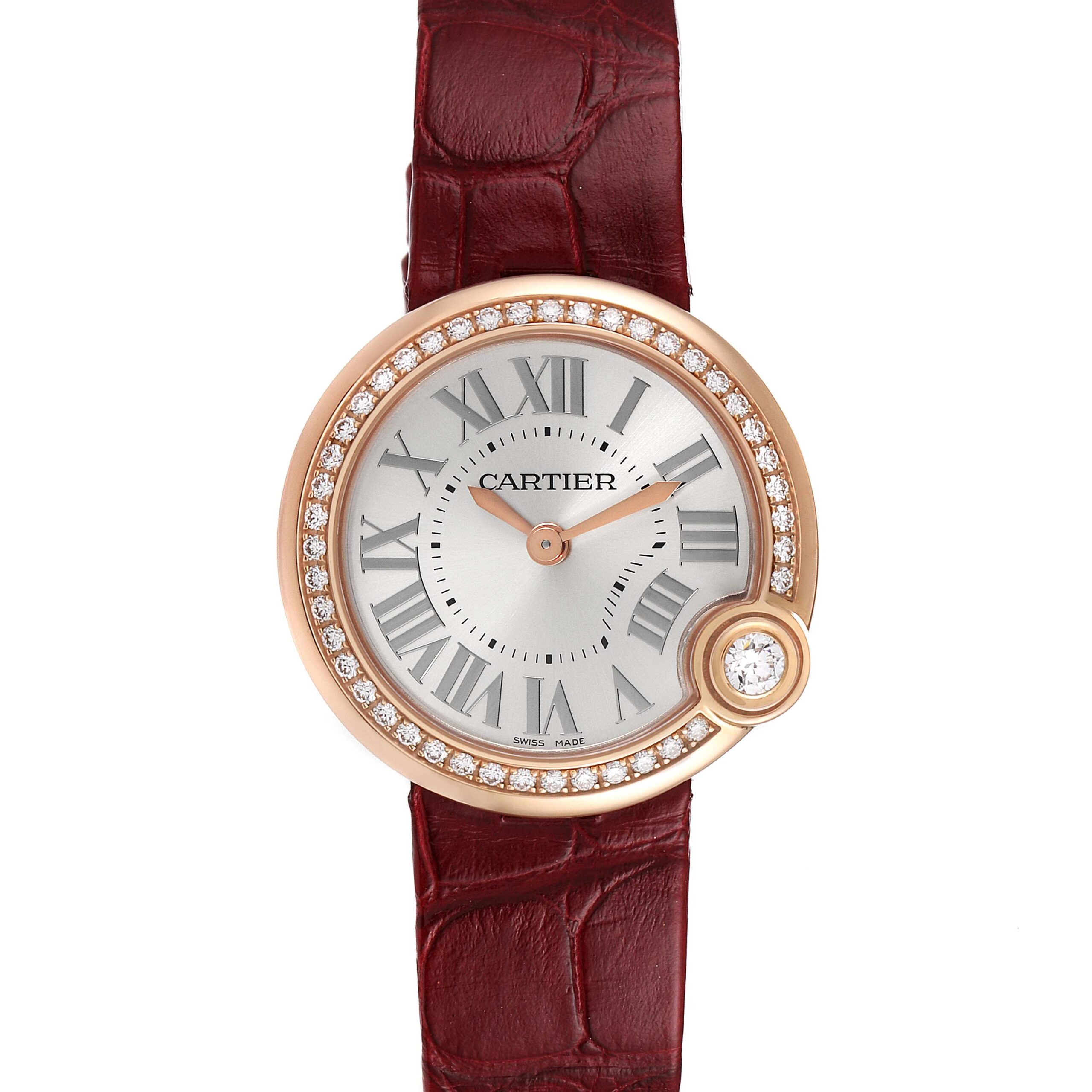 Cartier Ballon Blanc Rose Gold Diamond Ladies Watch WJBL0005 Unworn