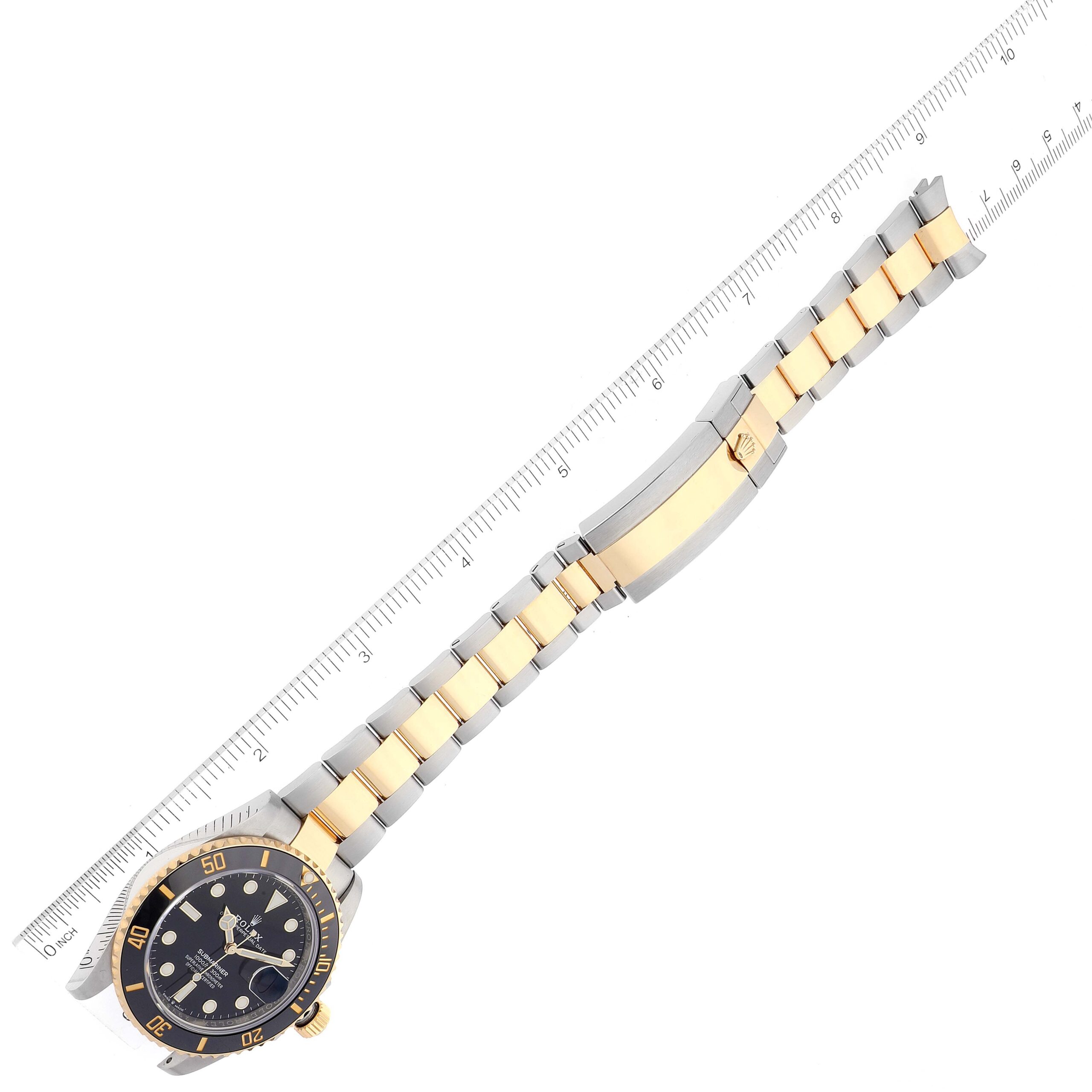 Rolex Submariner 41 Steel Yellow Gold Black Dial Mens Watch 126613 Box Card