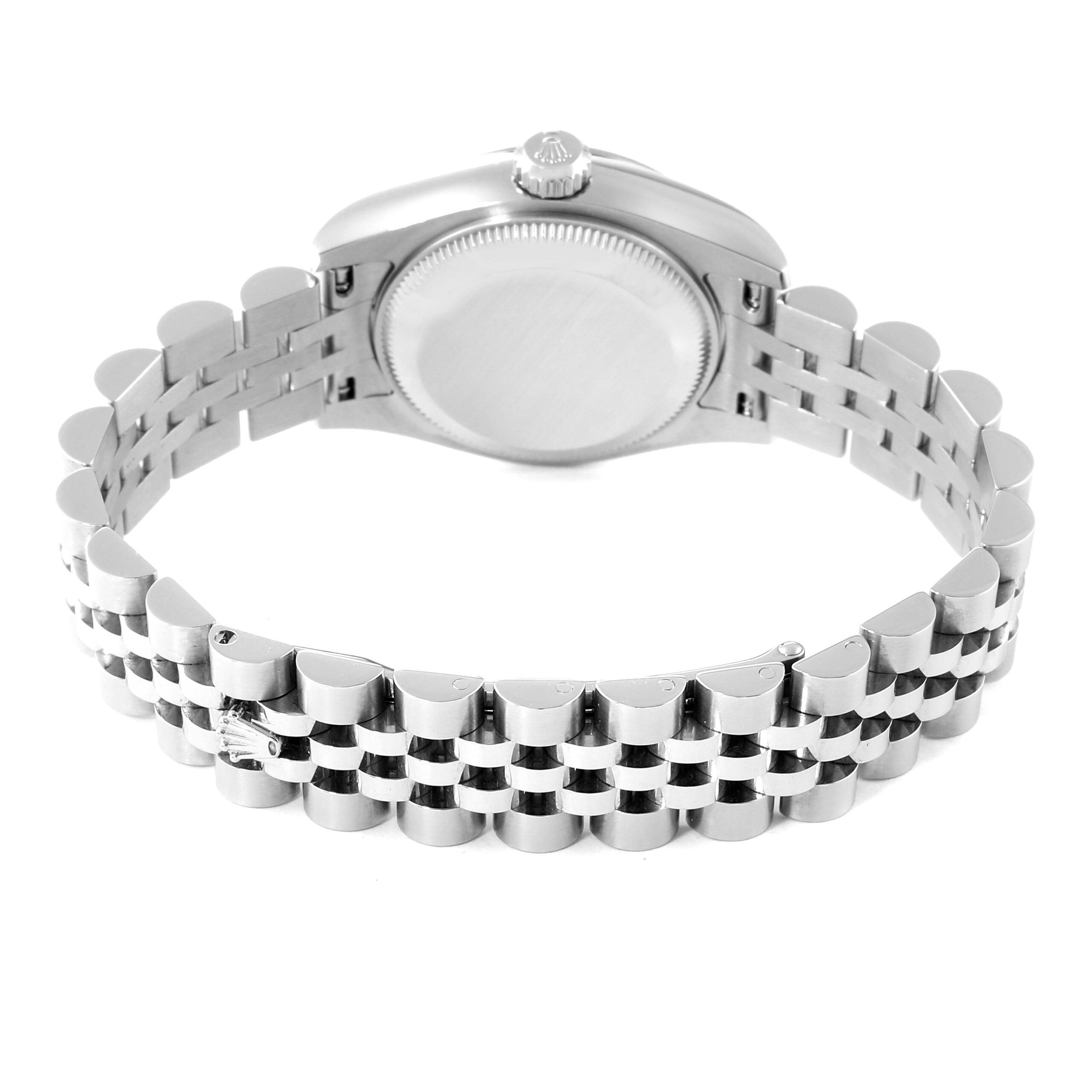 Rolex Datejust White Gold Black Diamond Dial Ladies Watch 179174