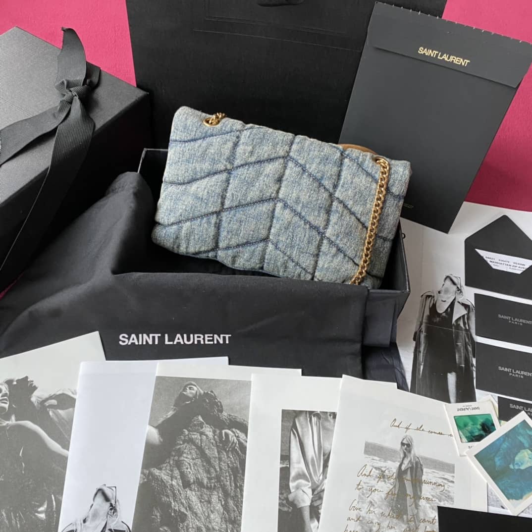 YSL Replica Saint Laurent Loulou Denim Shoulder Bag