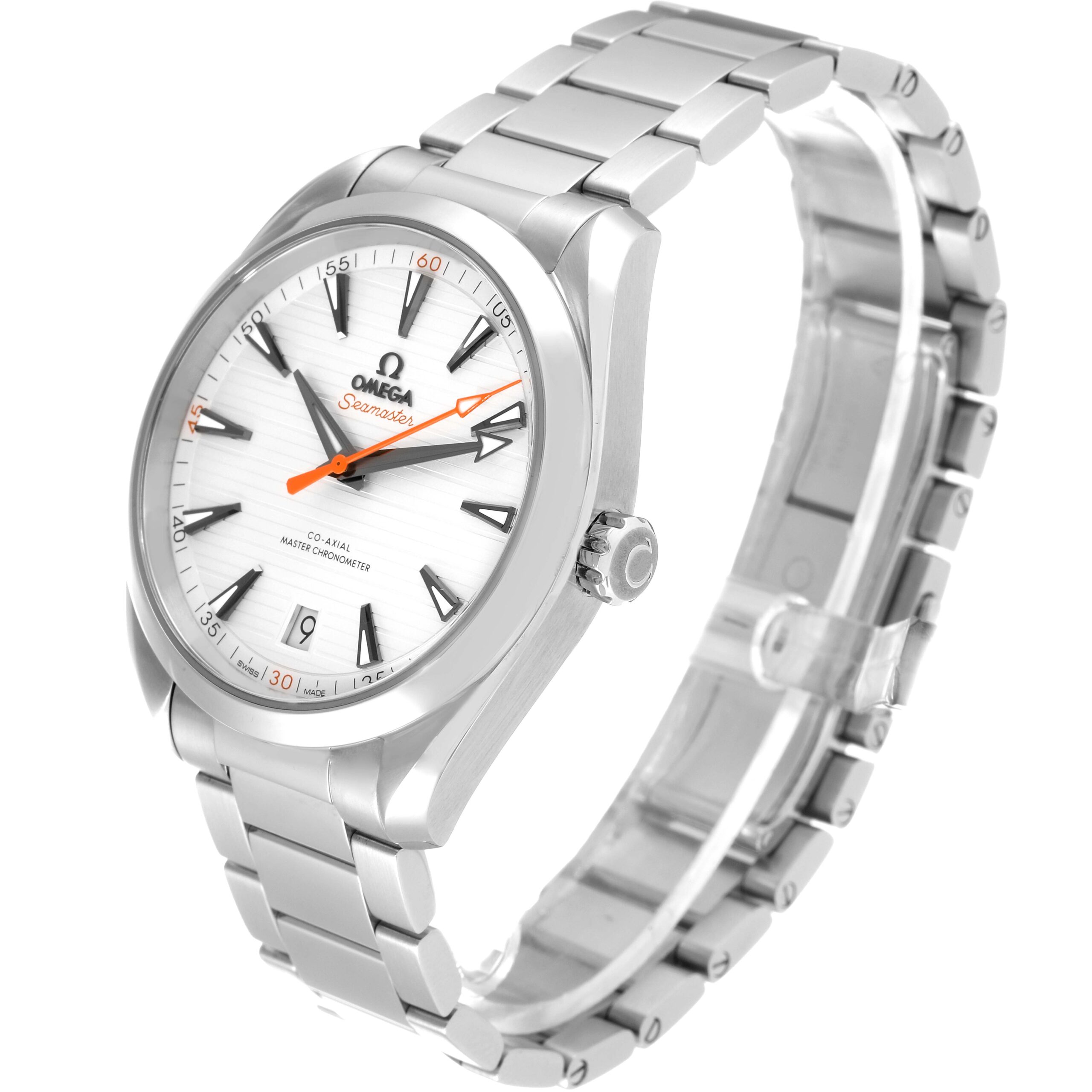 Omega Seamaster Aqua Terra Orange Hand Watch 220.10.41.21.02.001 Box Card