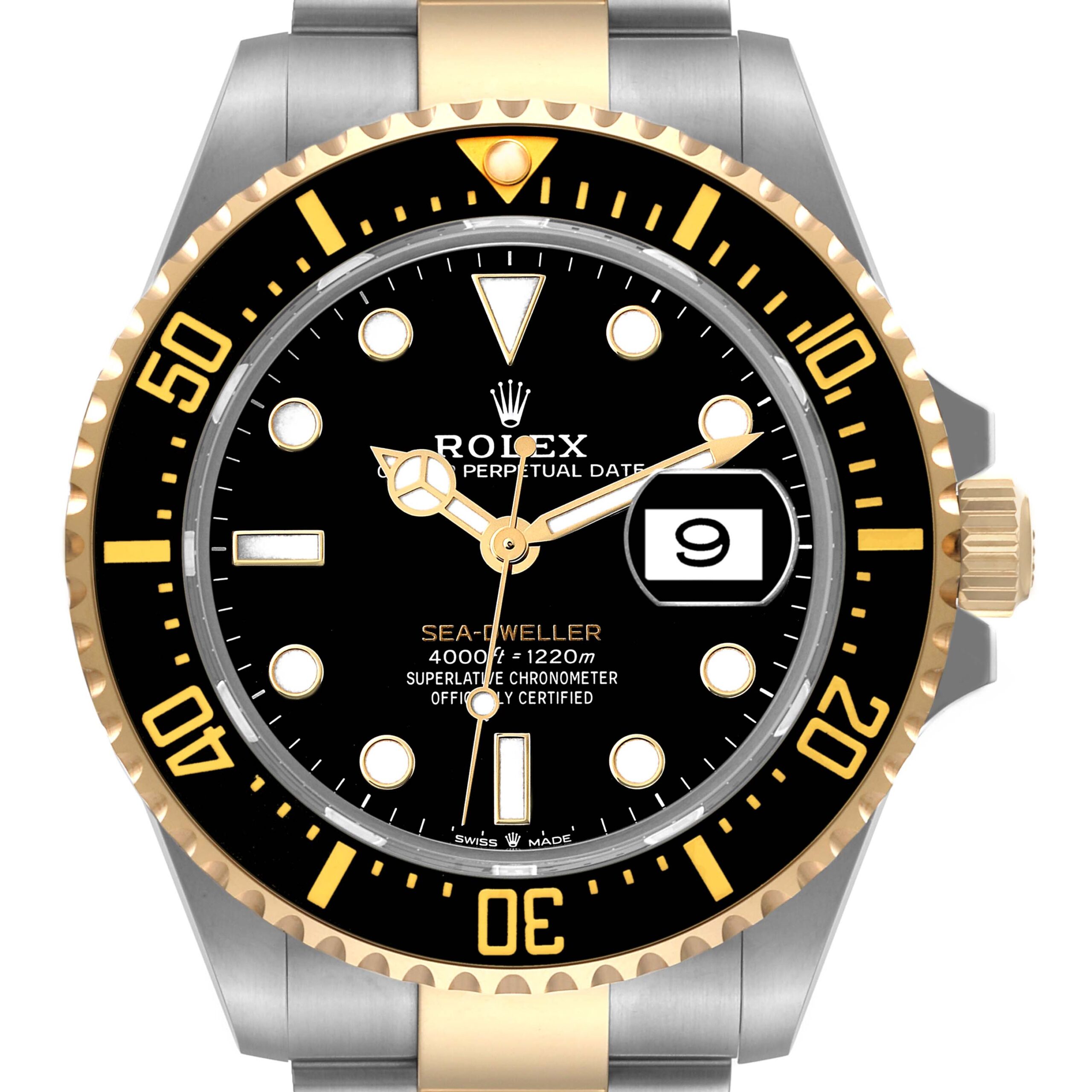 Rolex Seadweller Black Dial Steel Yellow Gold Mens Watch 126603 Unworn
