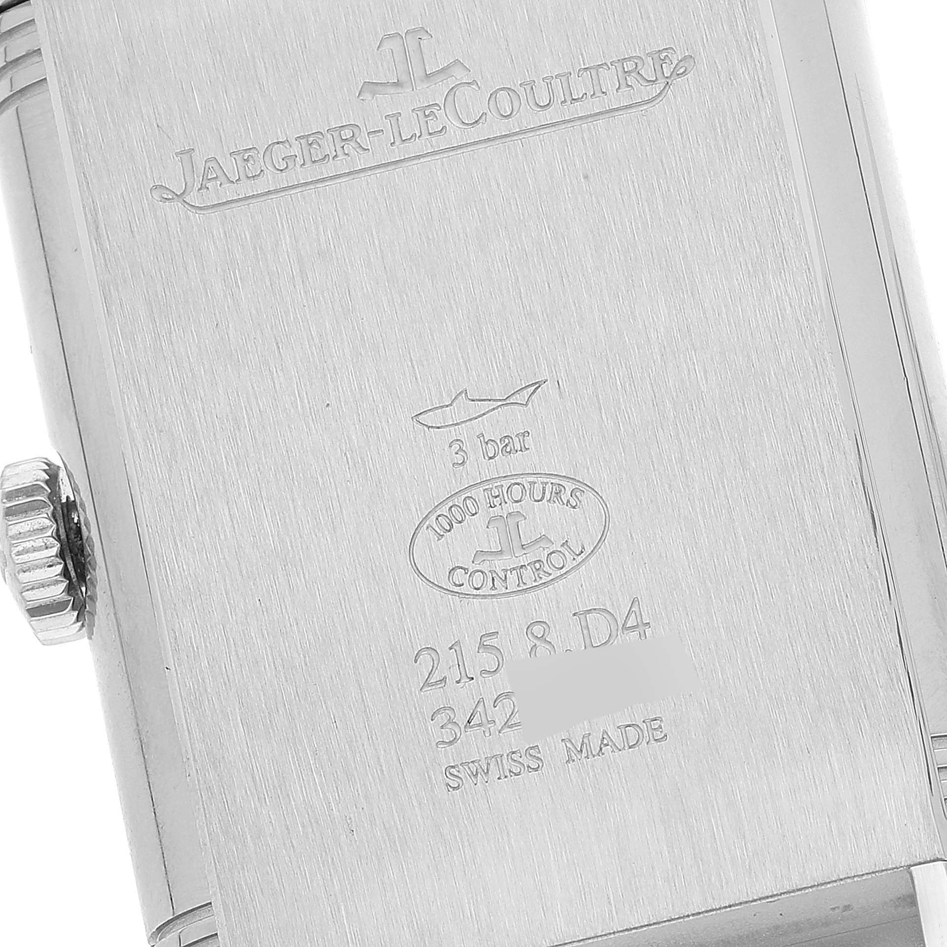 Jaeger LeCoultre Reverso Tribute Duoface Day Night Watch 215.8.D4 Q3988482 Box Papers