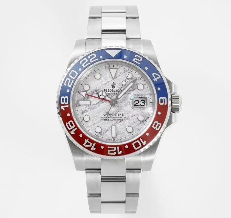 Rolex GMT Master II Black Red Coke Bezel Error Dial Mens Watch 16710 Box Papers