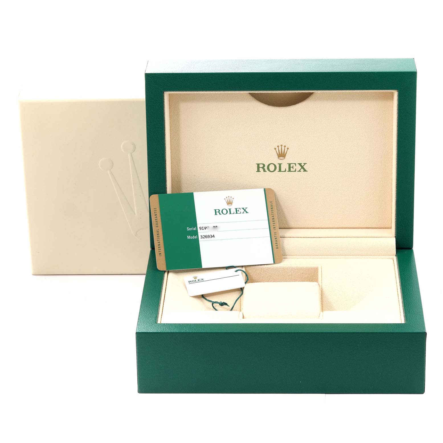 Rolex Sky-Dweller Silver Dial Steel White Gold Mens Watch 326934 Box Card