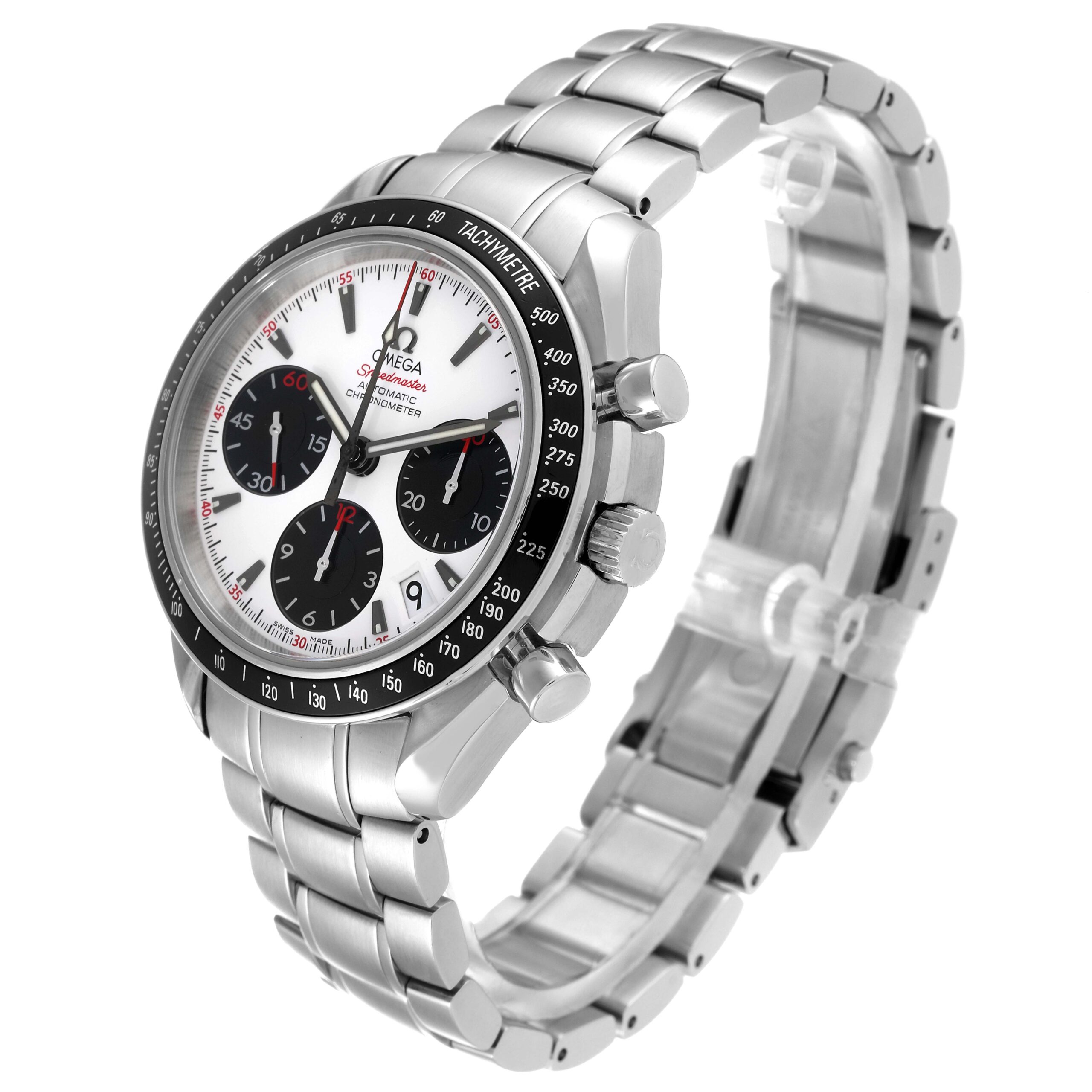 Omega Speedmaster Date Panda Dial Steel Mens Watch 323.30.40.40.04.001 Box Card