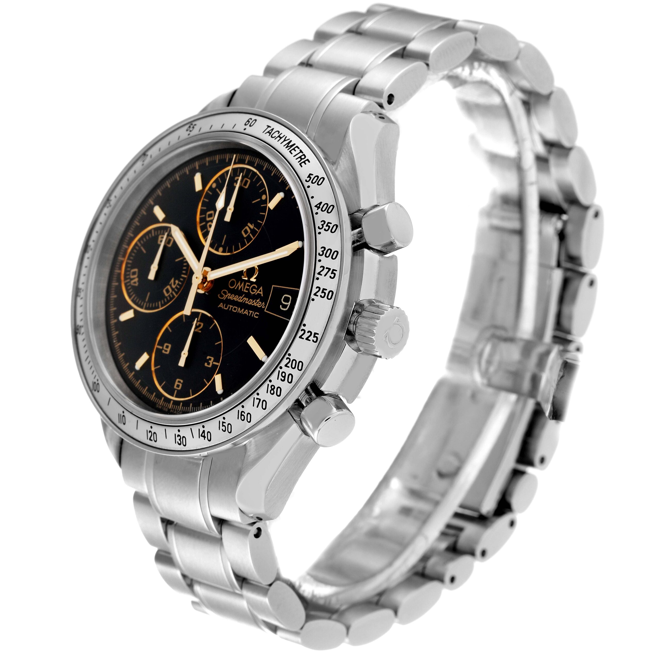 Omega Speedmaster Date Black Dial Steel Mens Watch 3513.54.00 Box Card