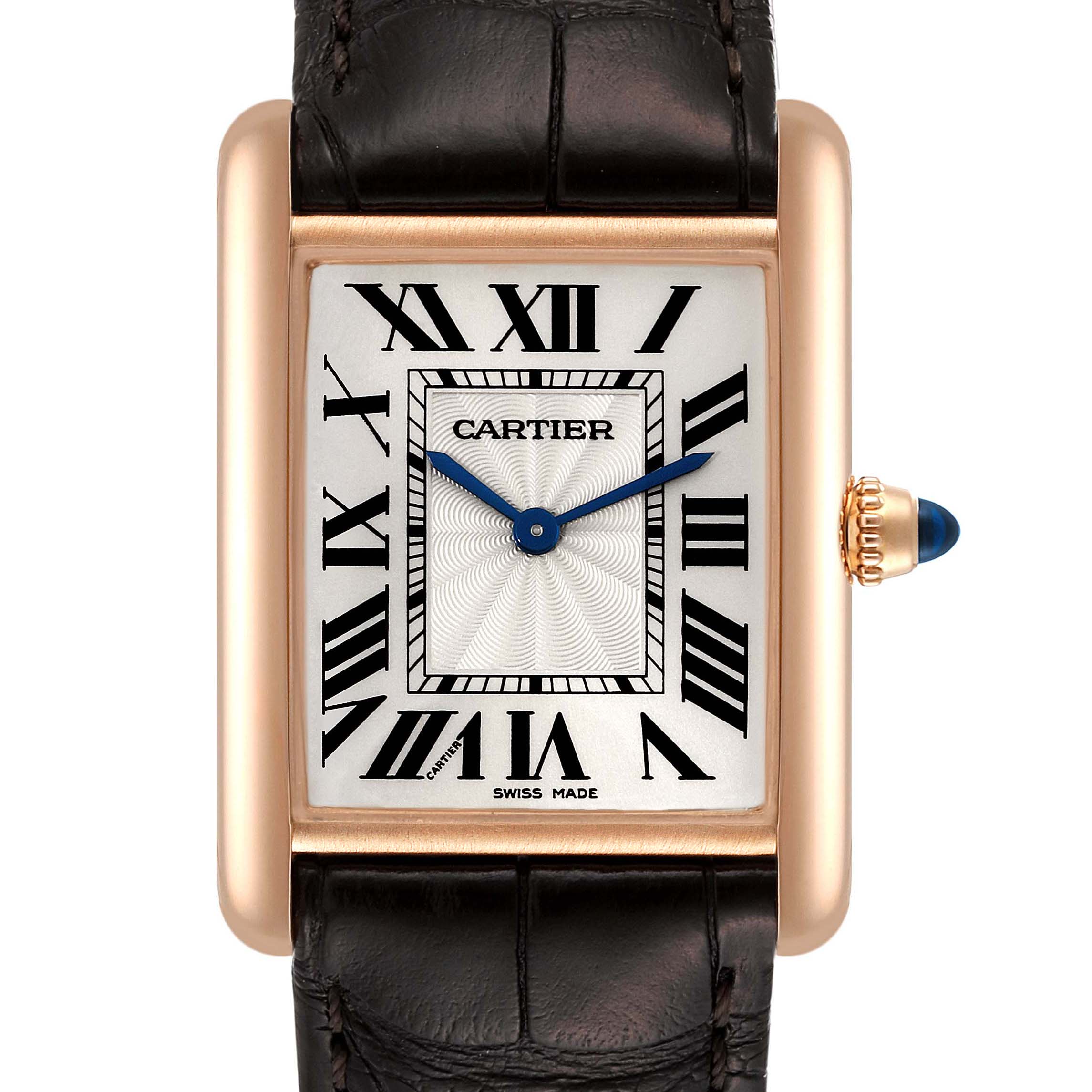 Cartier Tank Louis Rose Gold Mechanical Mens Watch WGTA0011